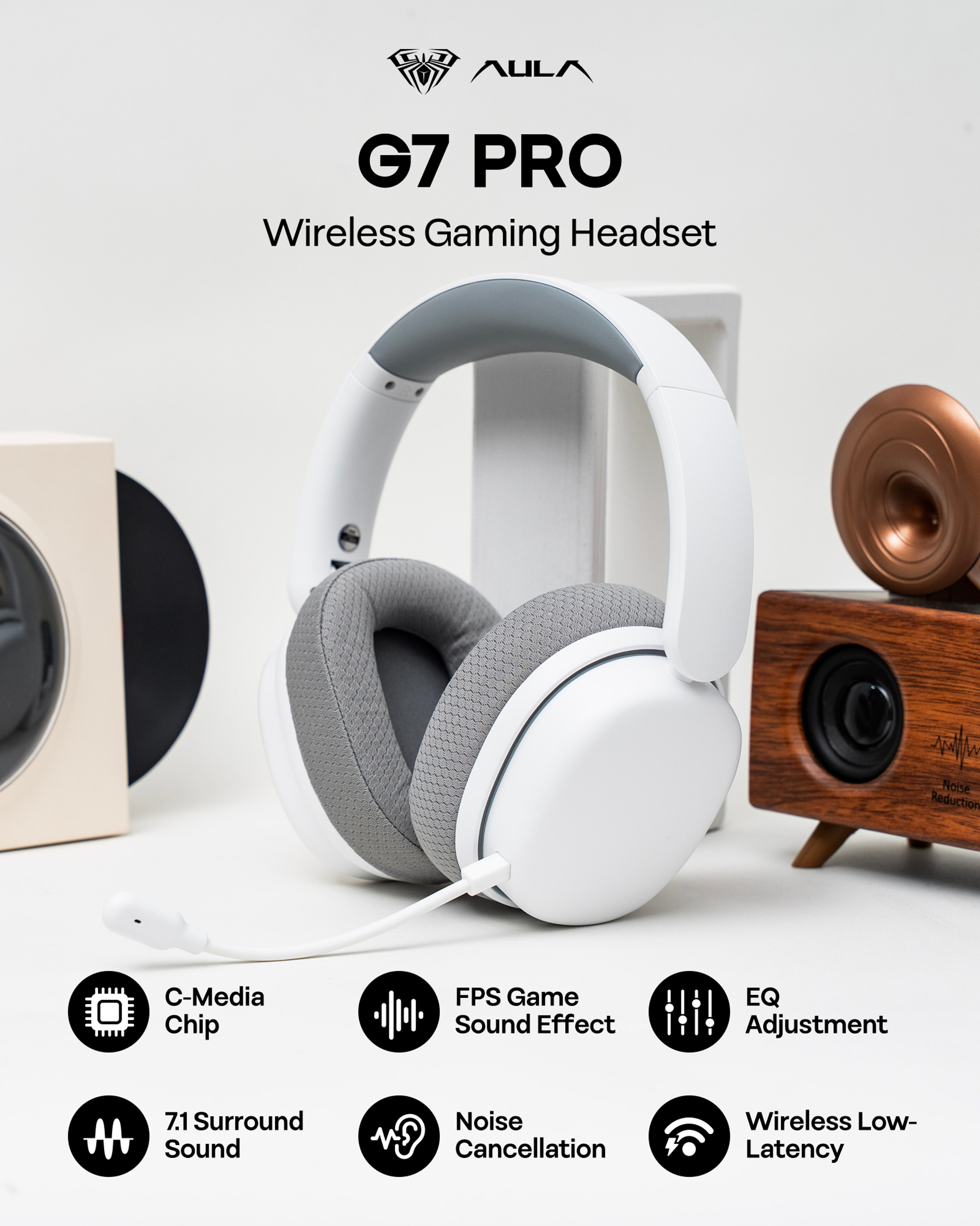 Tri Mode Wireless Gaming Headset With Surround Sound And Noise Canceling Mic 3