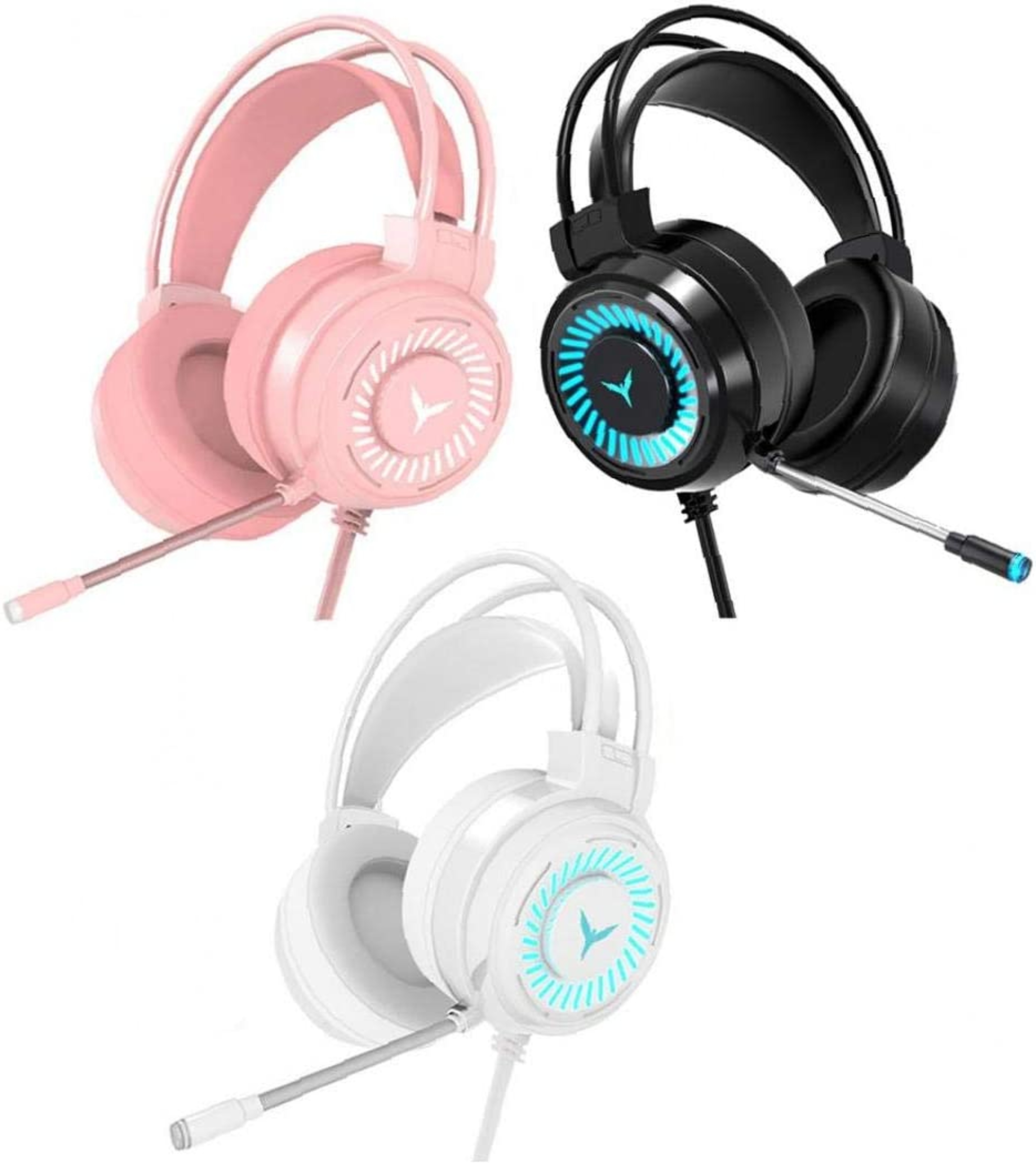 Wired Gaming Headset With Surround Sound Mic And LED Lighting 0