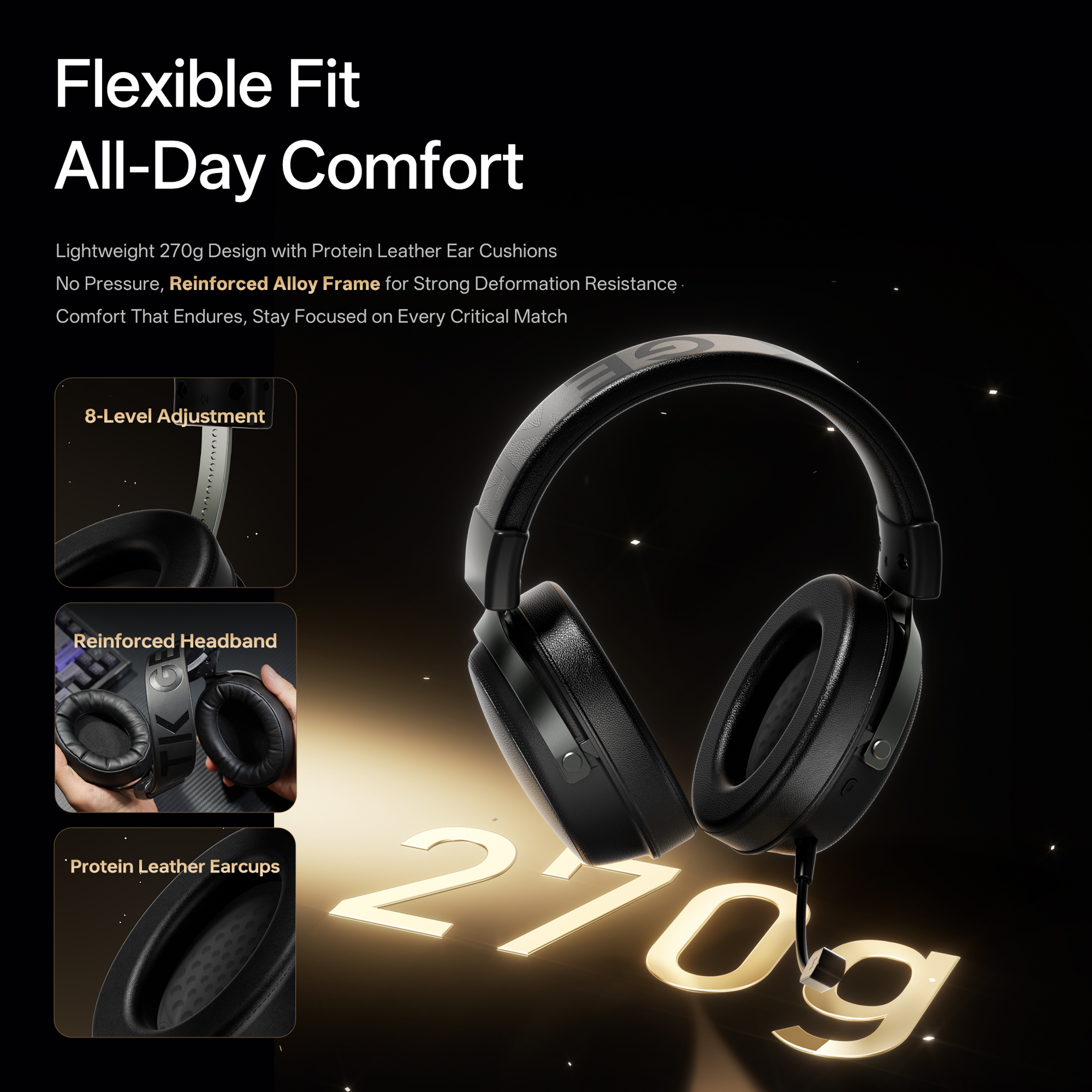 Wireless Gaming Headset With Mic For PC Macs 6