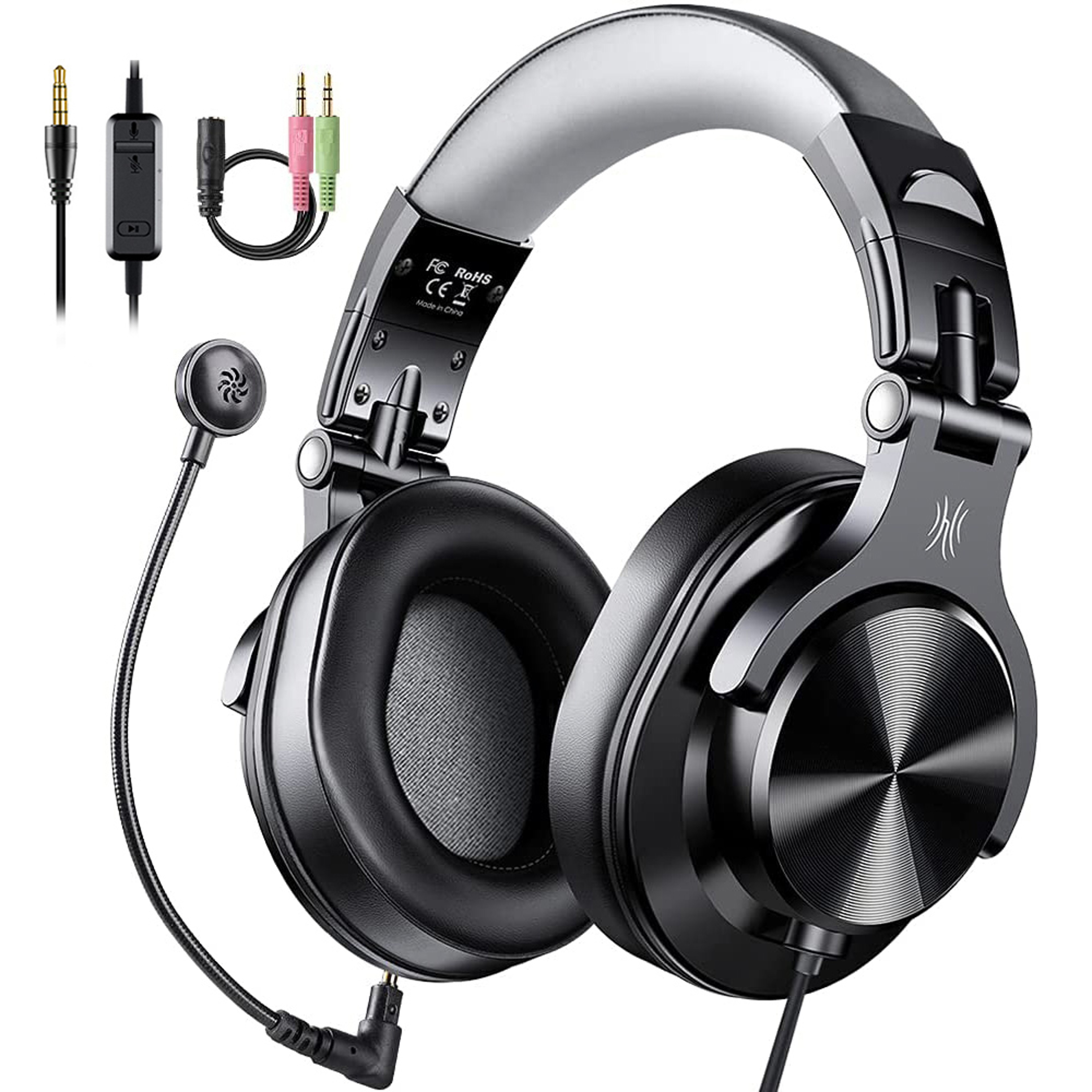 Wired Gaming Headset With Detachable Mic For PC Xbox 0