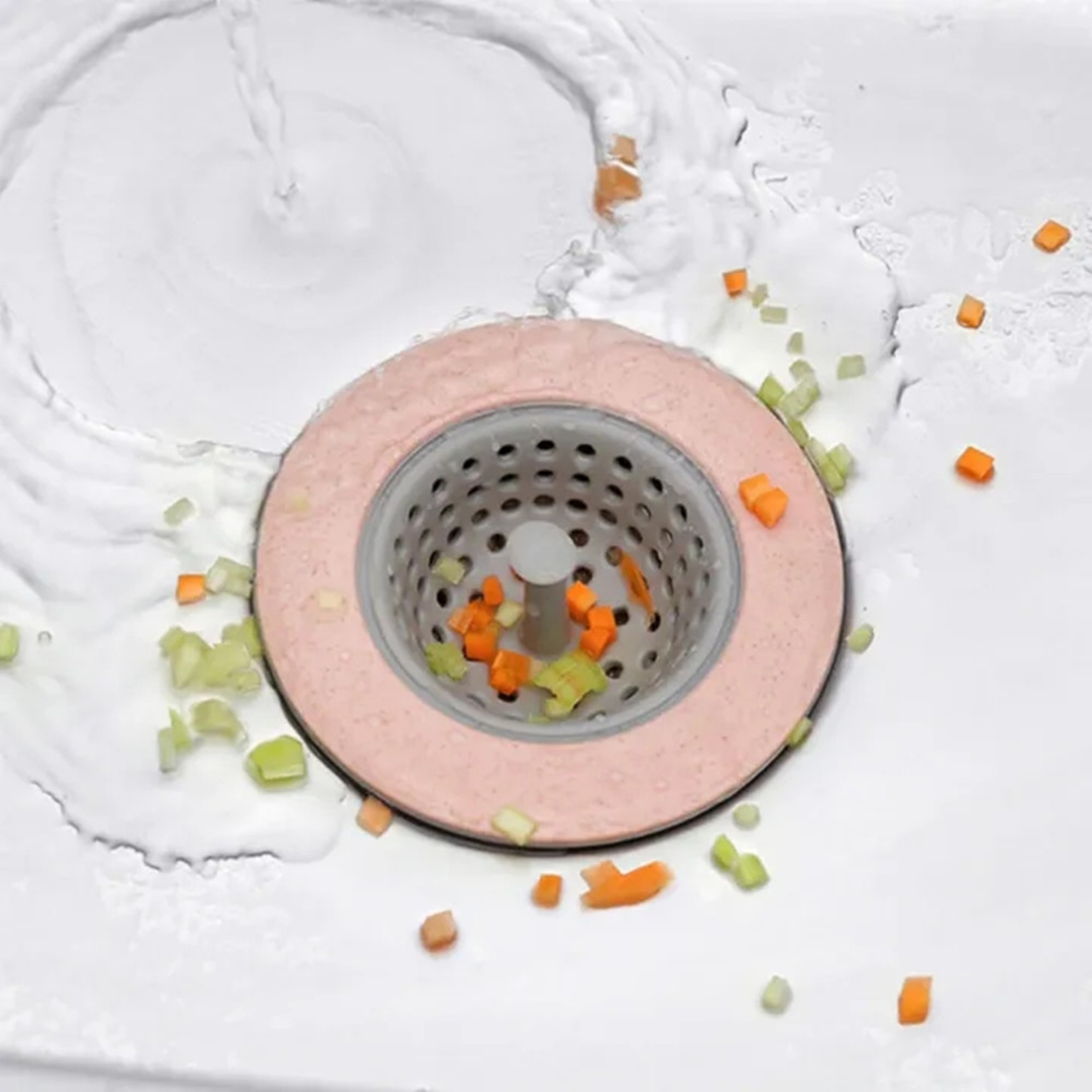Silicone Sink Strainer Anti Clog Drain Hair Catcher For Kitchen And Bathroom 8