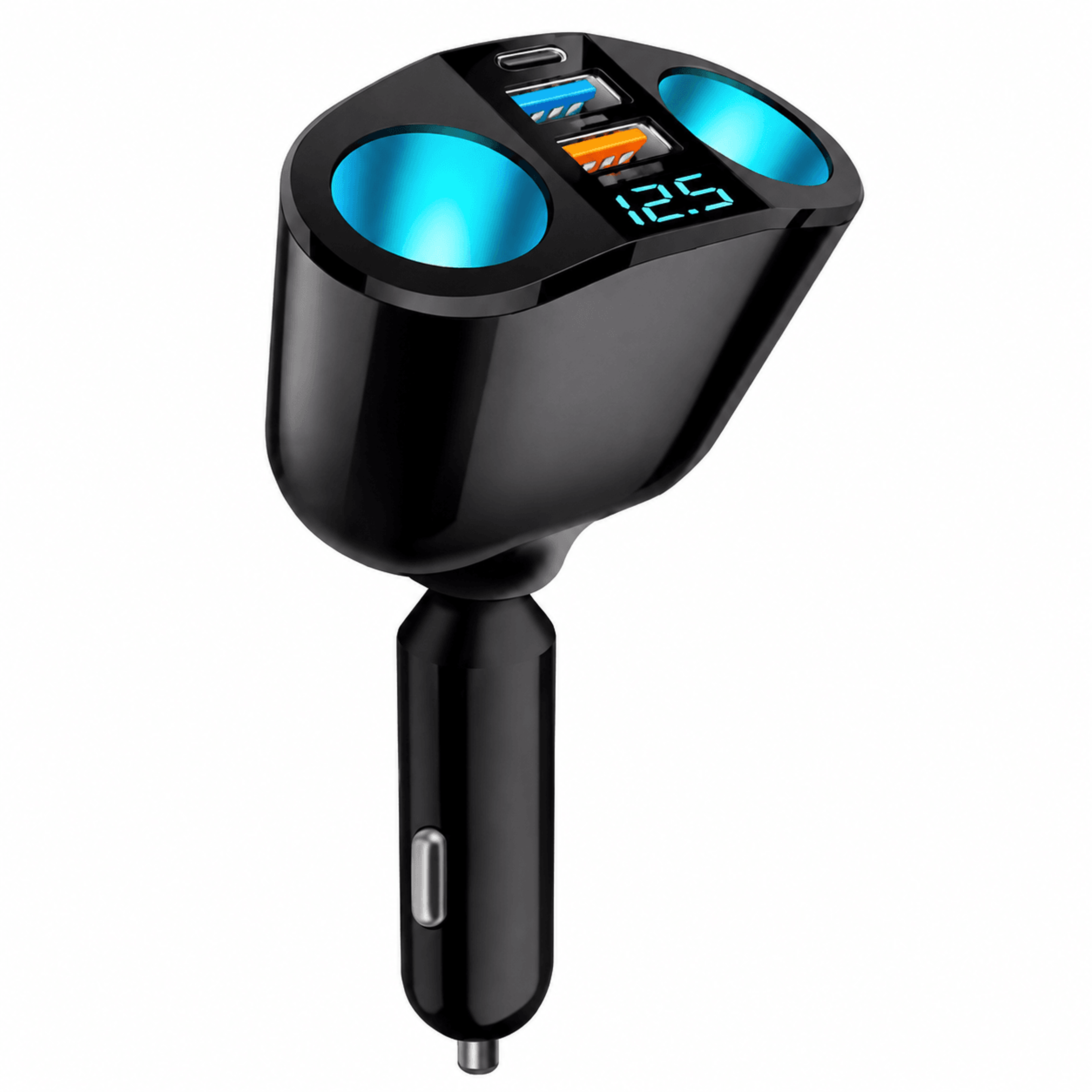 Quick Charge Car Charger Q PD Dual USB Cigarette Lighter Adapter 0