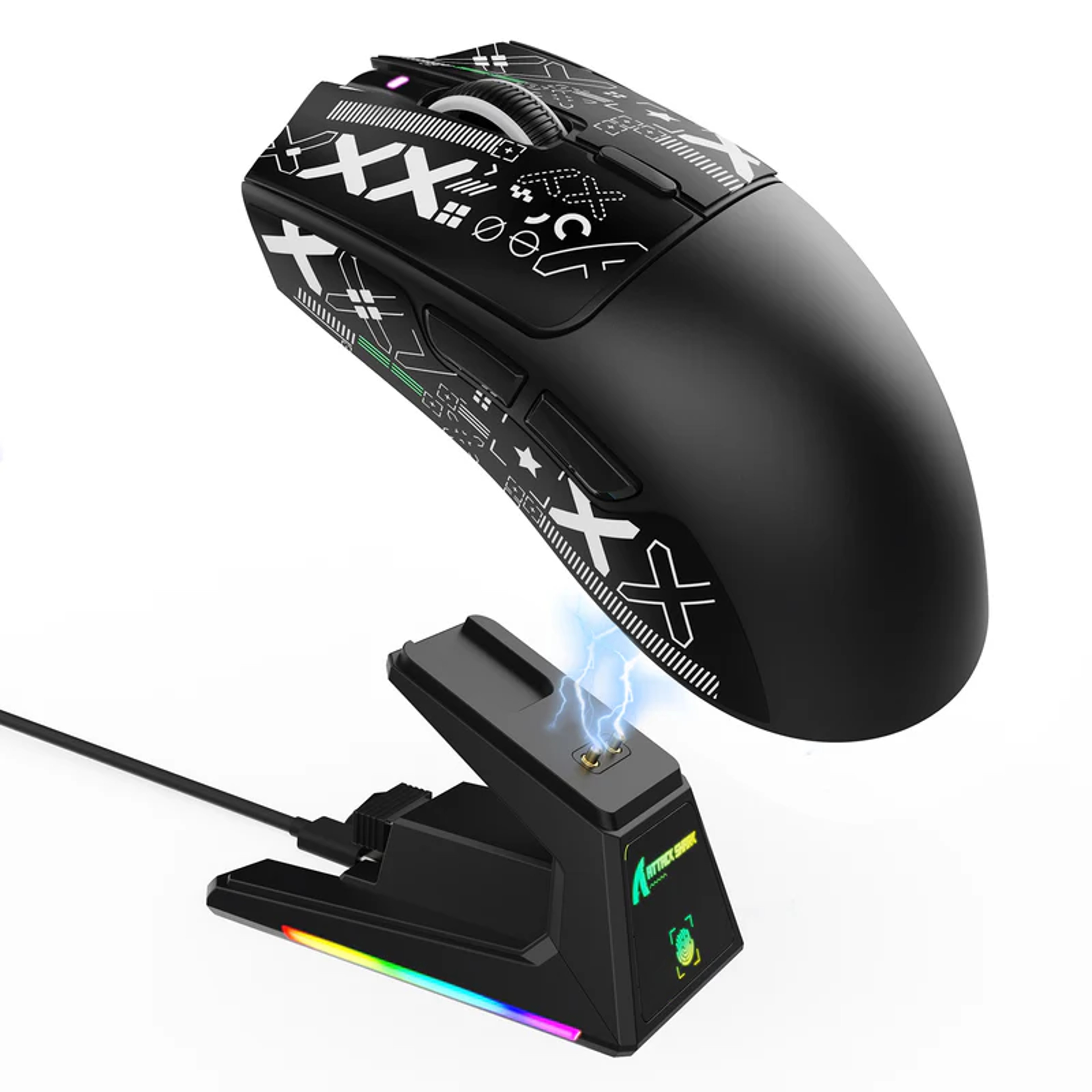 Wireless Gaming Mouse With RGB Charging Dock 0
