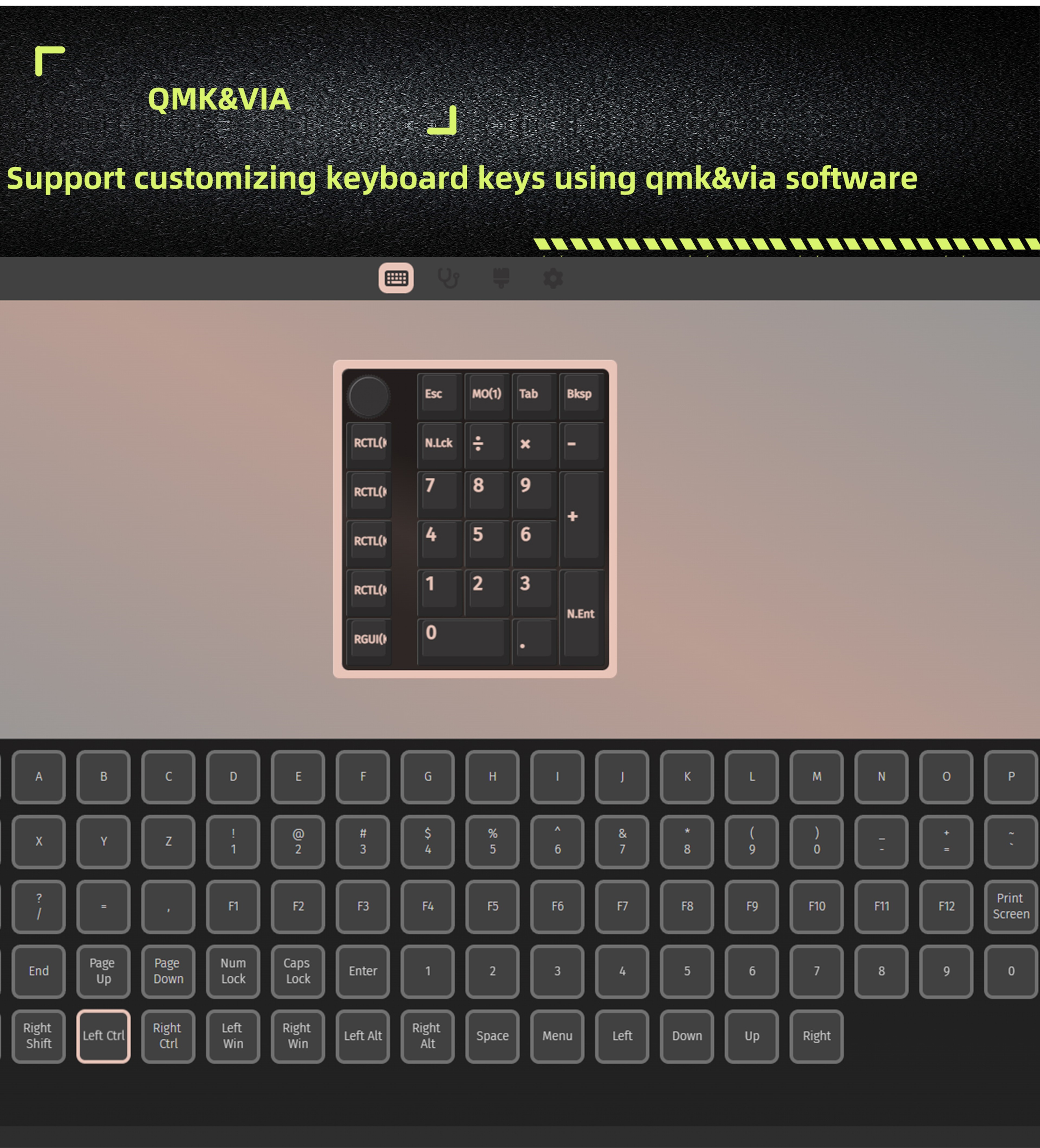 Mechanical Numpad Wireless Numeric Keypad With VIA Programming And Hot Swap 7