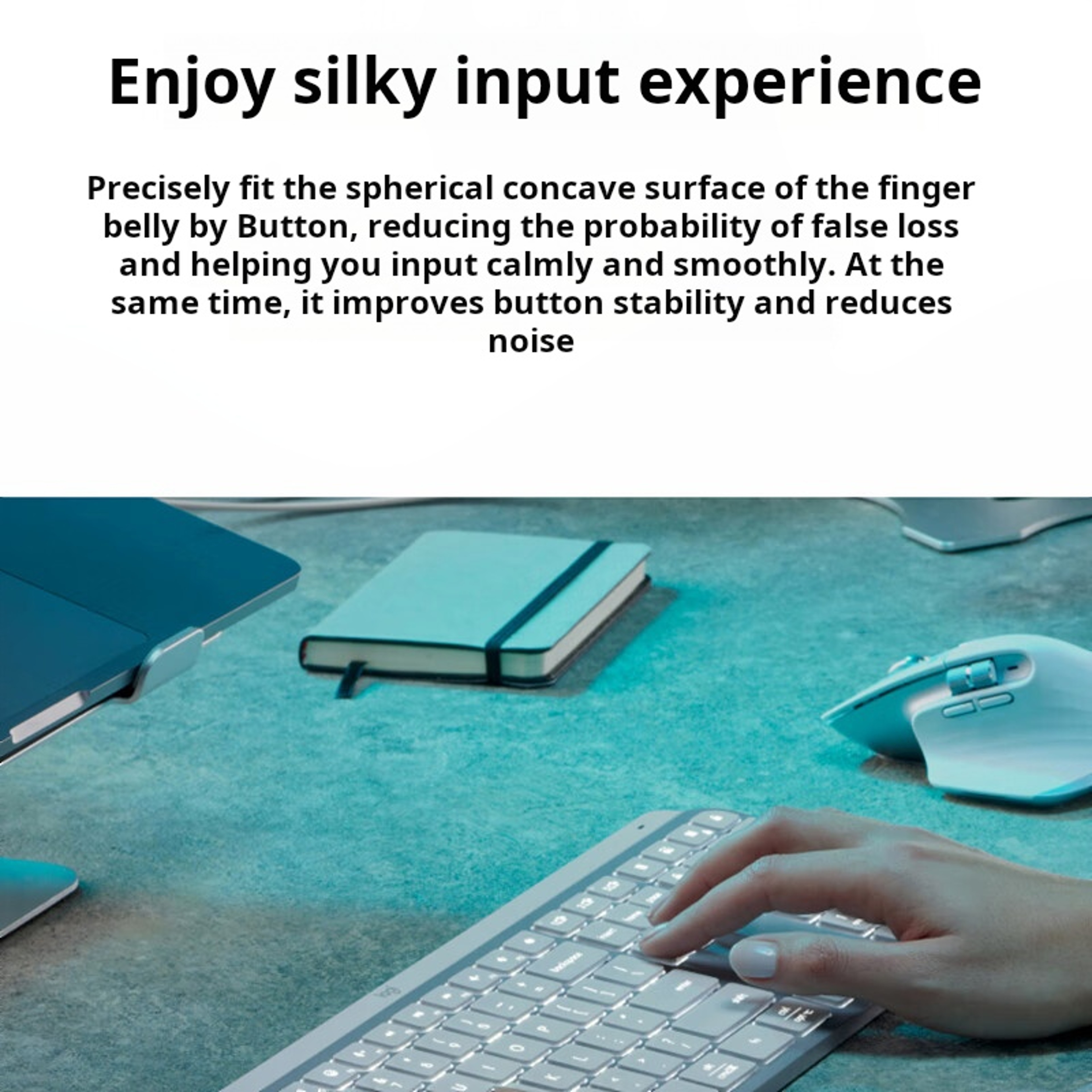 Smart Illuminated Wireless Multi Device Office Keyboard With Logi Bolt 6