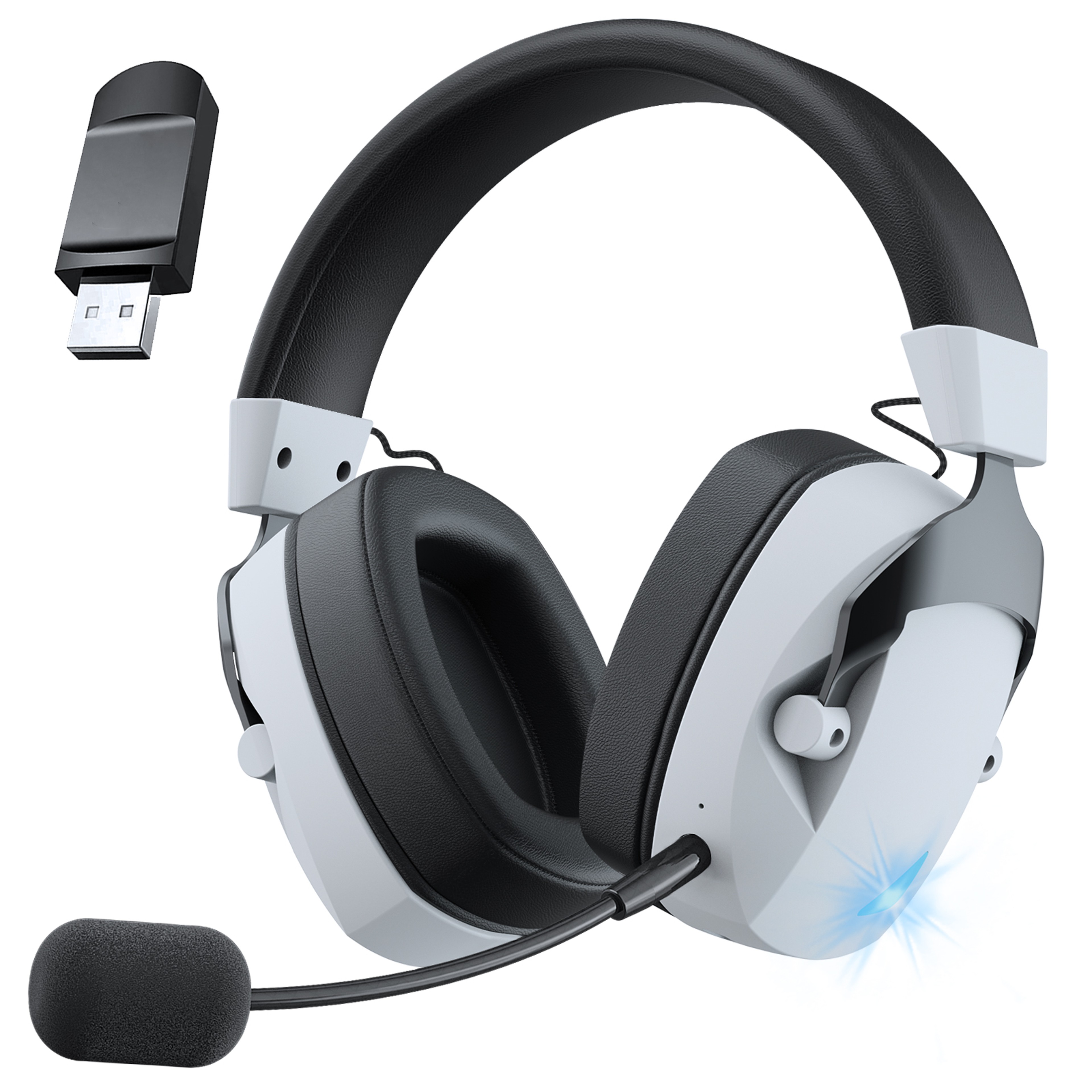 Wireless Gaming Headset With Bluetooth Microphone For PC Switch 0