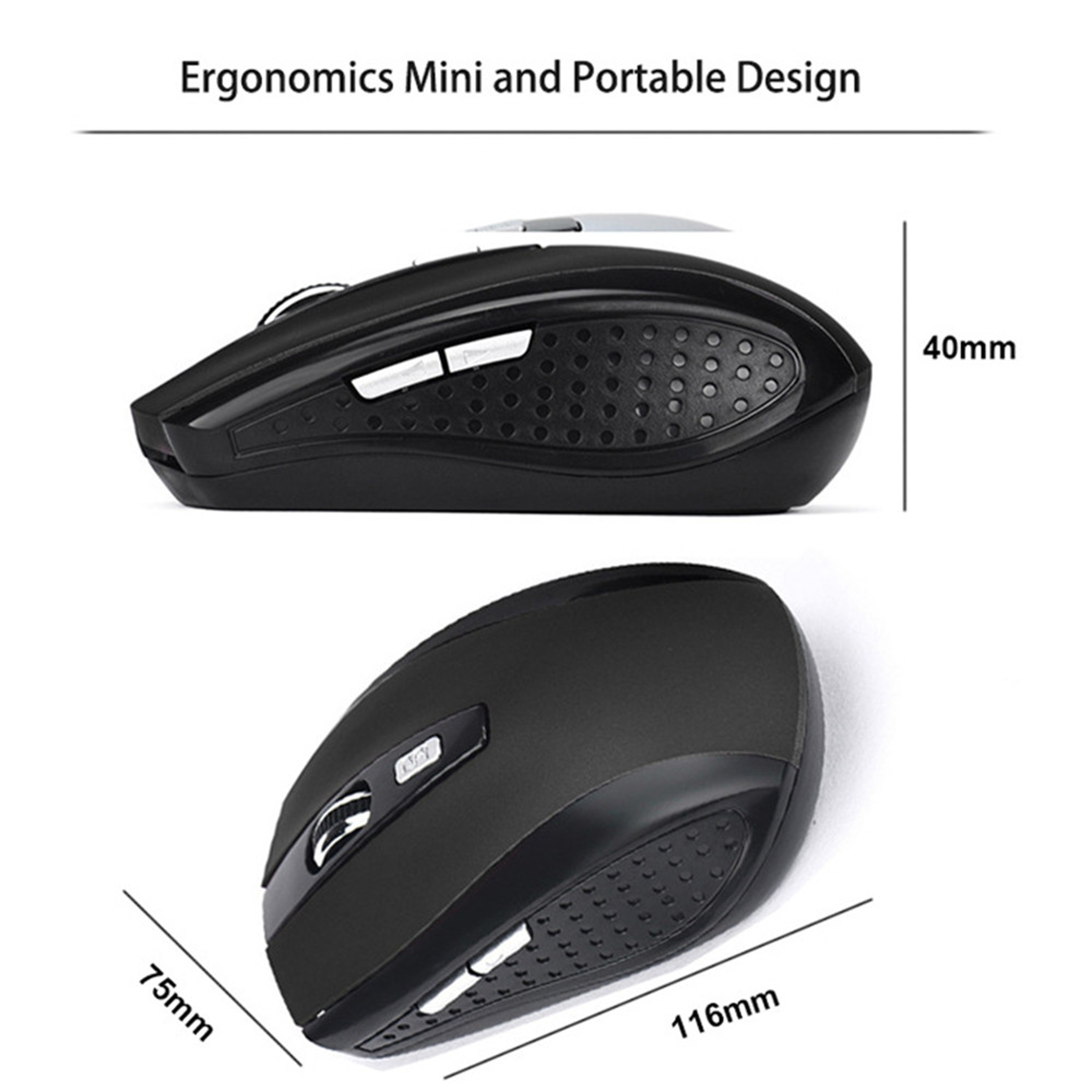 Slim Wireless Gaming Mouse With Silent Click And DPI For Laptop PC Macbook 5