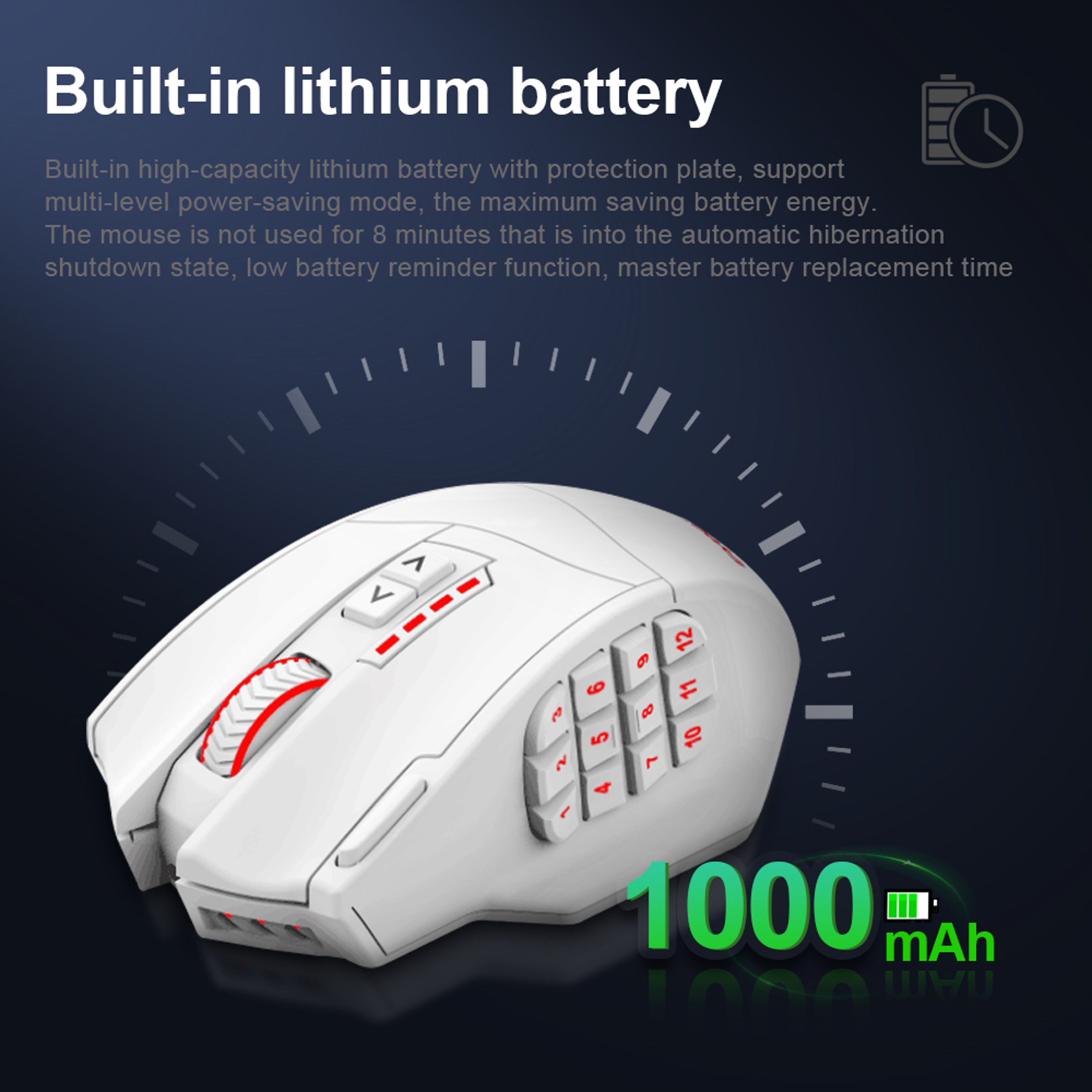 USB Wireless Gaming Mouse DPI Programmable Button Game Mouse For PC Laptop 2