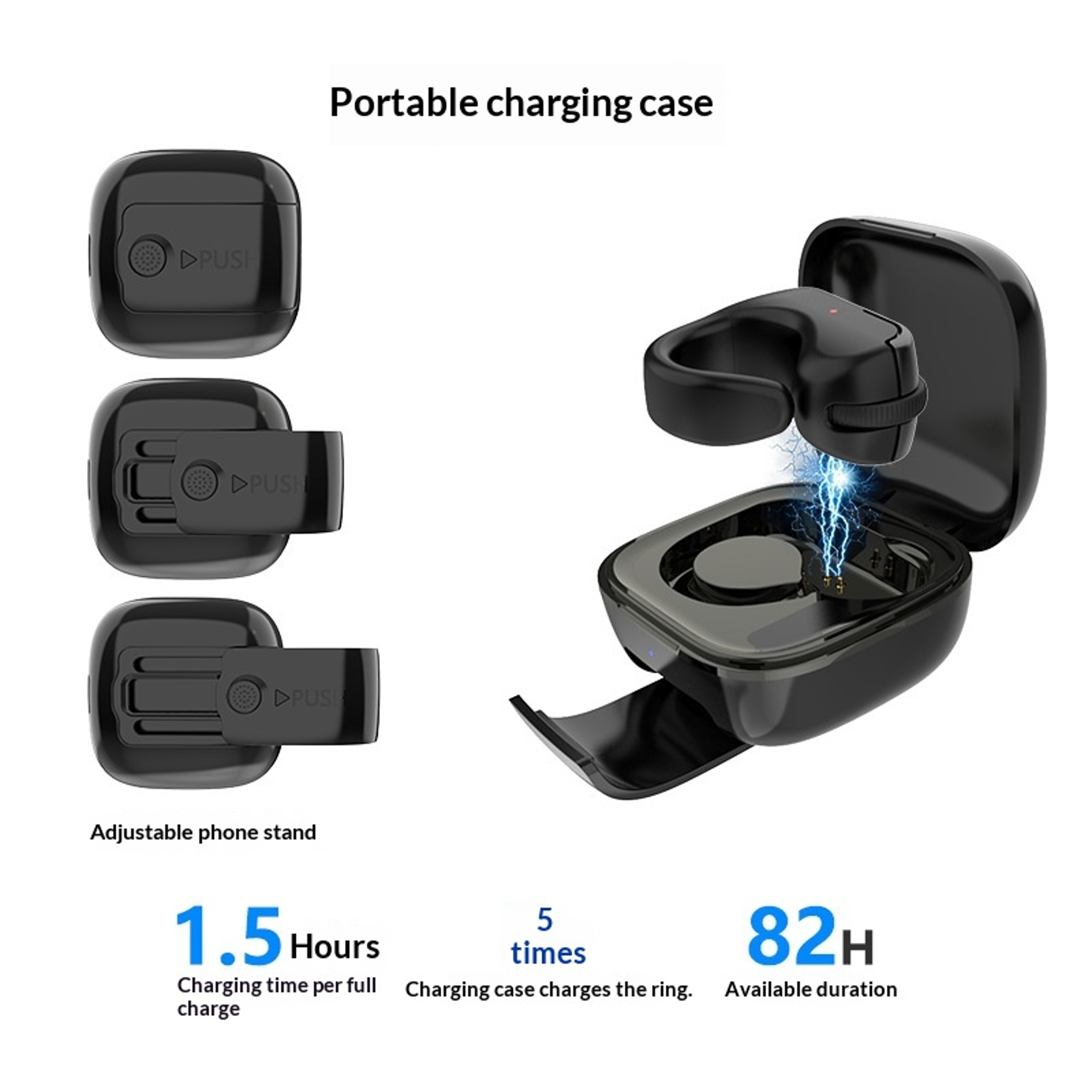 Bluetooth Ring Mouse Touch Remote Control Smart Wireless Mouse With Charging Case 5