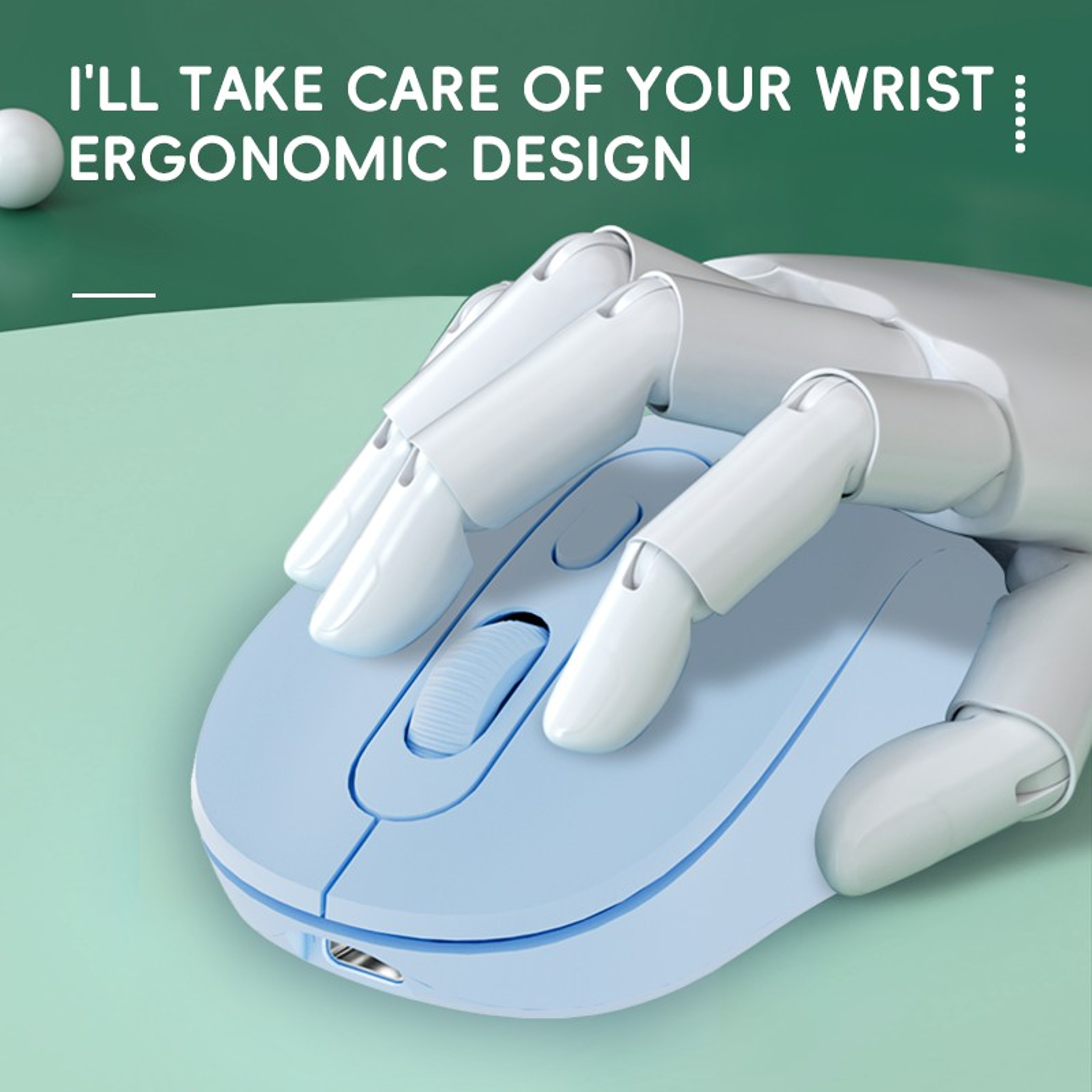 Rechargeable Wireless Bluetooth Mouse Dual Mode Ergonomic Silent Mouse for Laptop Office – view 1