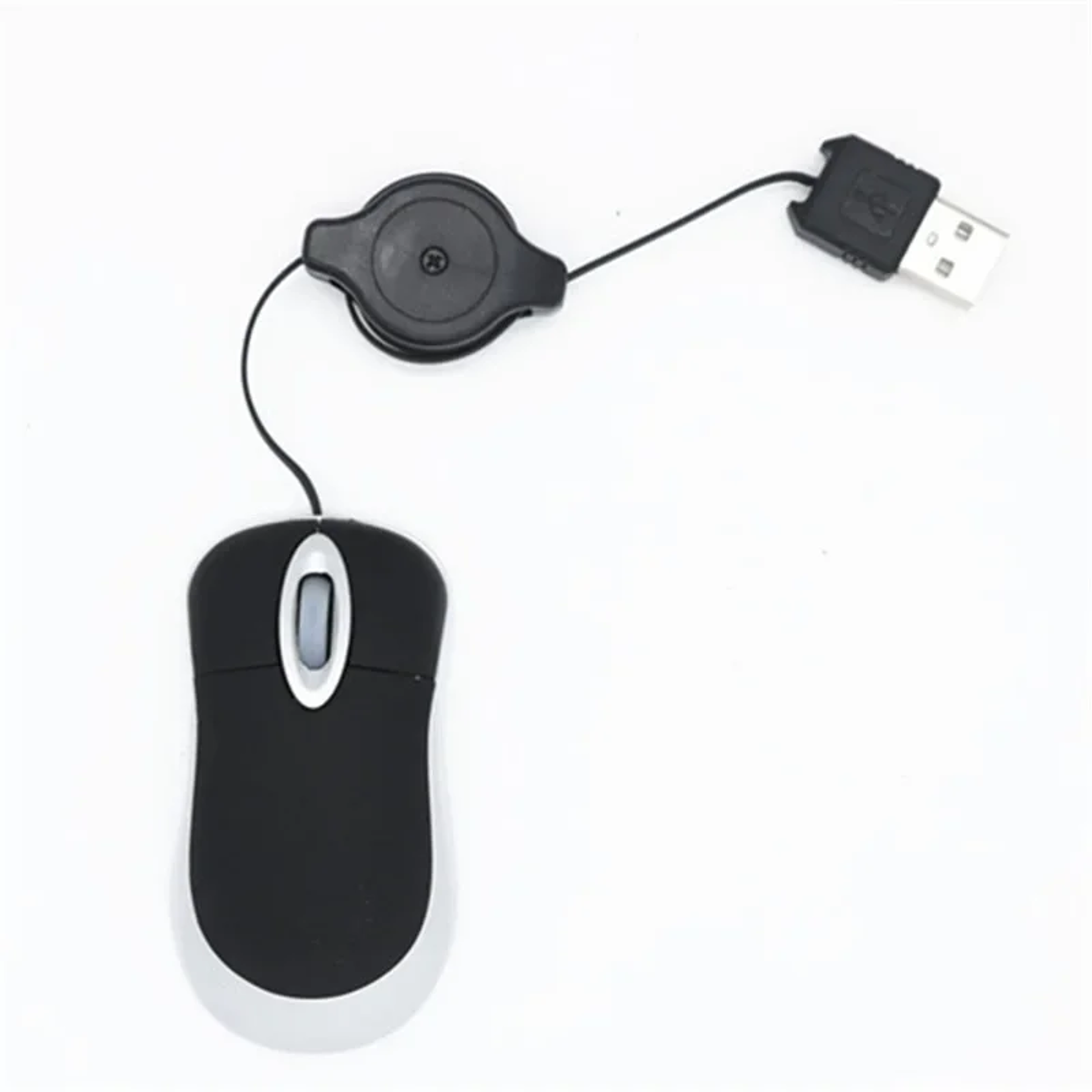 Portable Mini Wired Mouse With Retractable USB Cable DPI 3