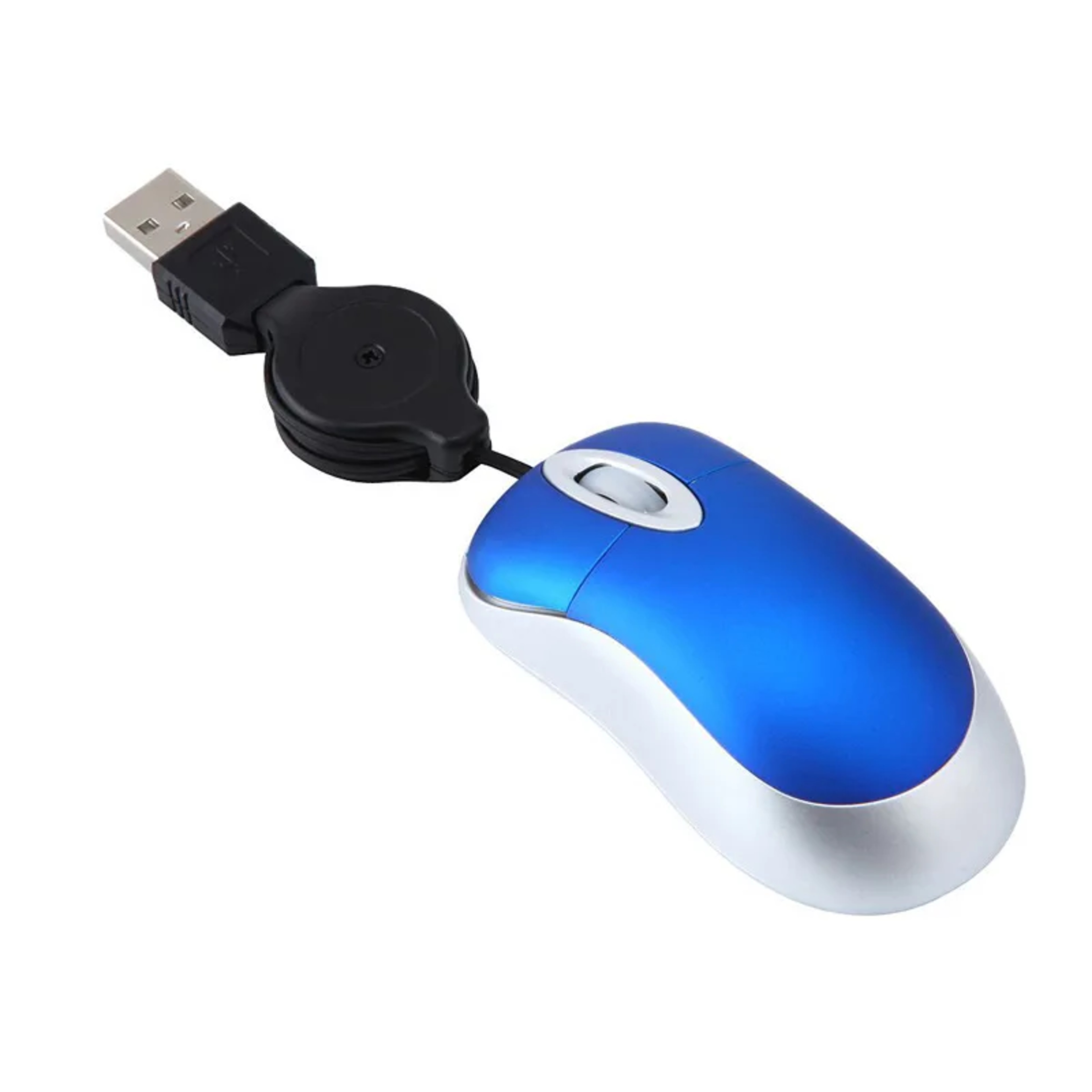 Portable Mini Wired Mouse With Retractable USB Cable DPI 6