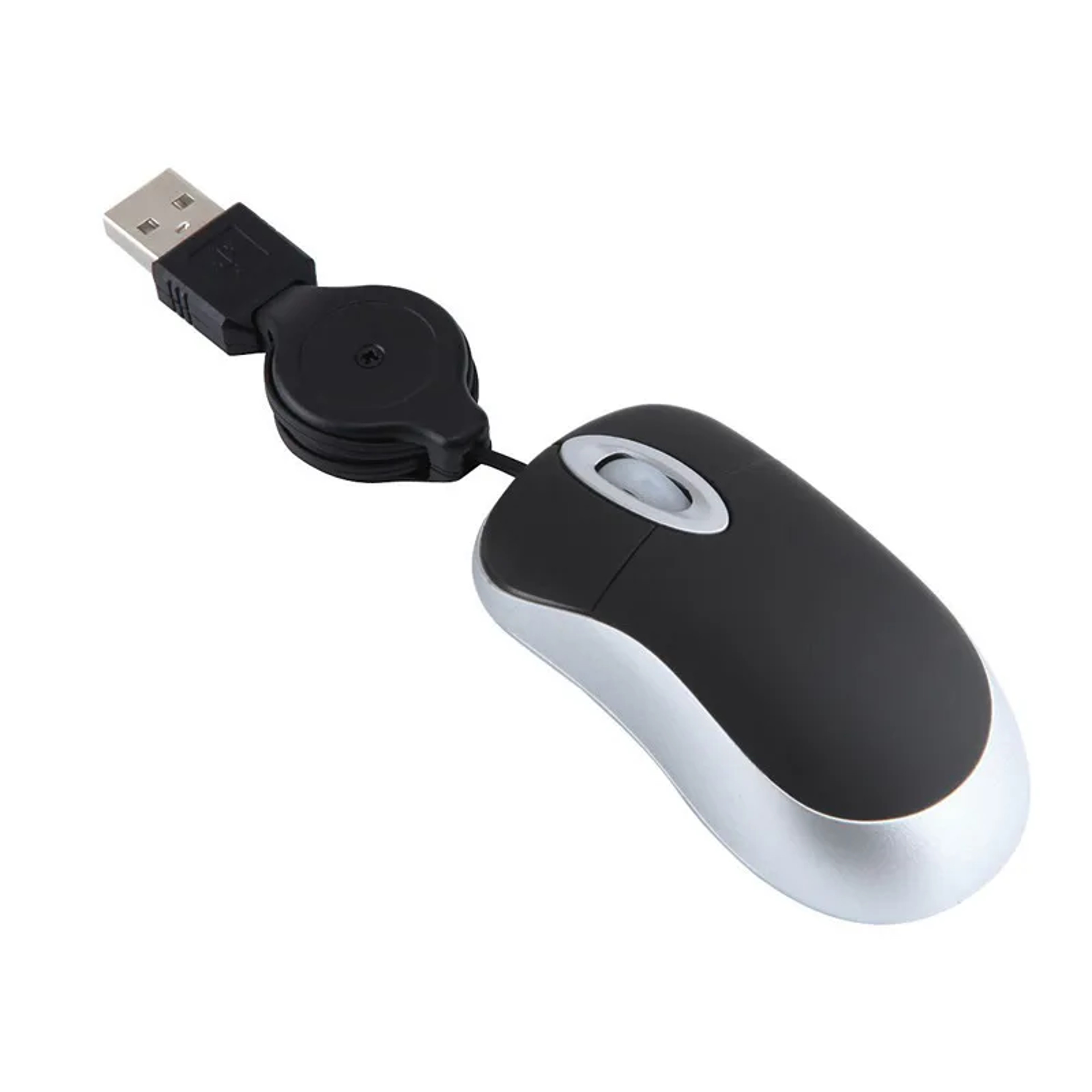 Portable Mini Wired Mouse With Retractable USB Cable DPI 8