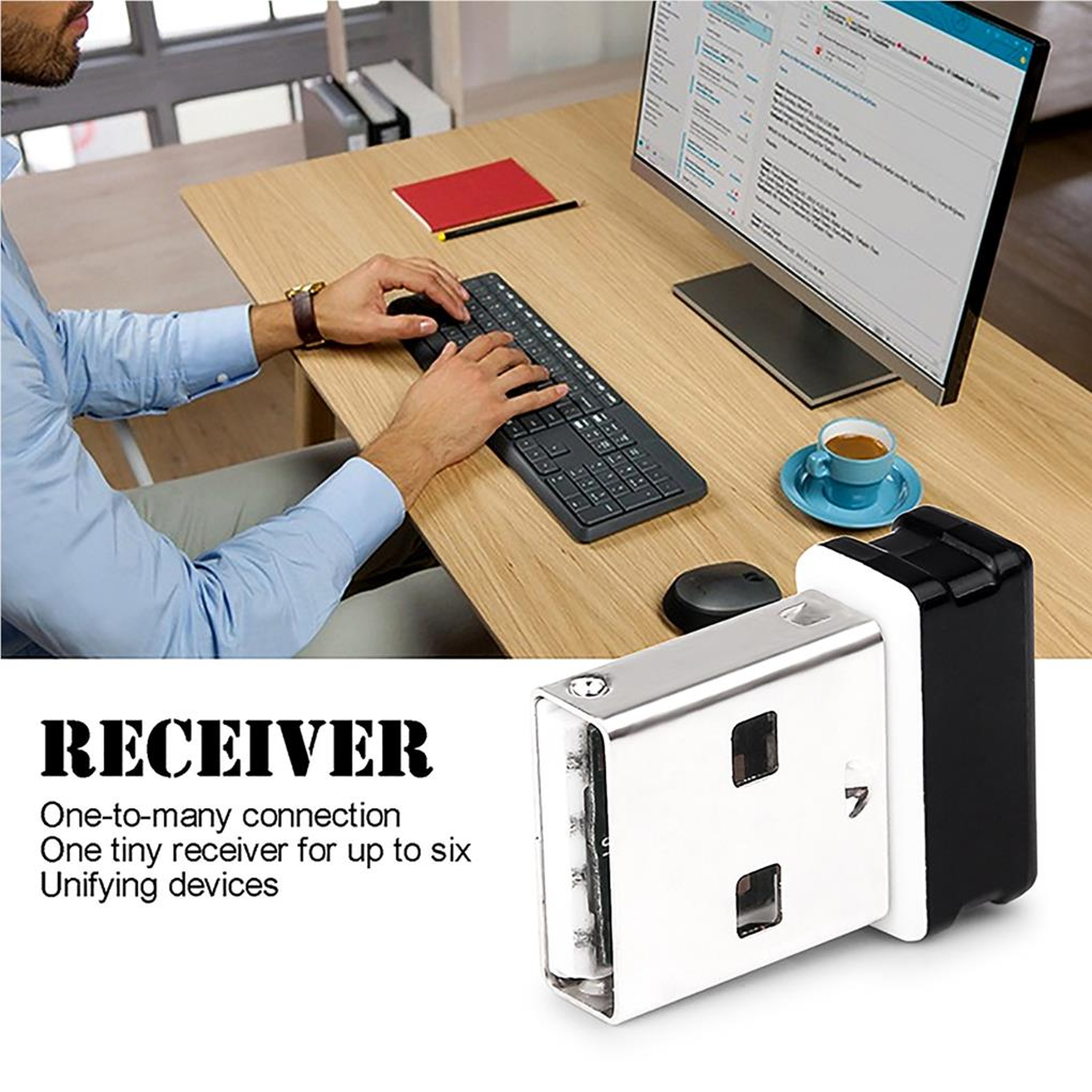 Wireless USB Receiver For Keyboard And Mouse Replacement Dongle 3