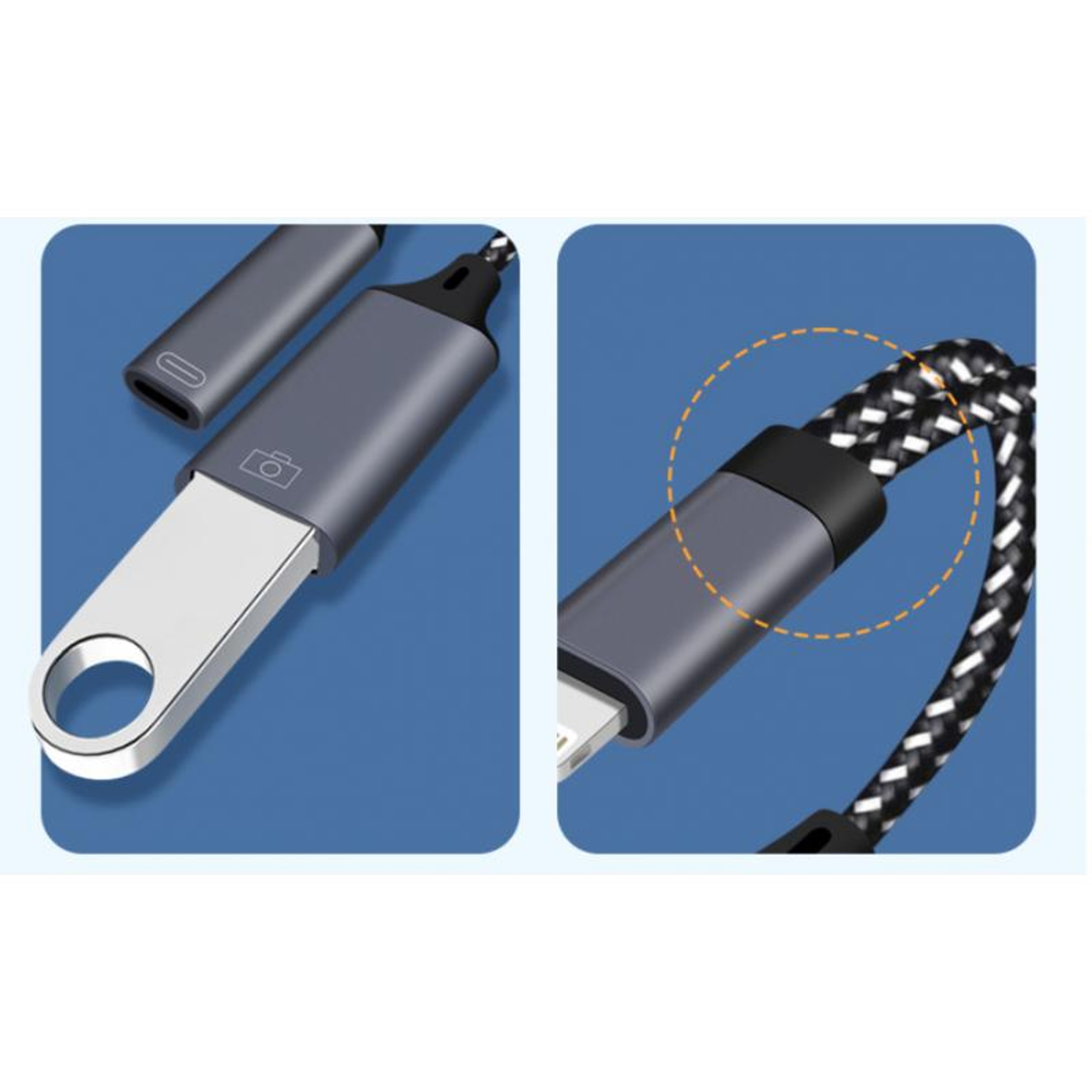 USB C OTG Adapter With PD Charging USB A Converter 3