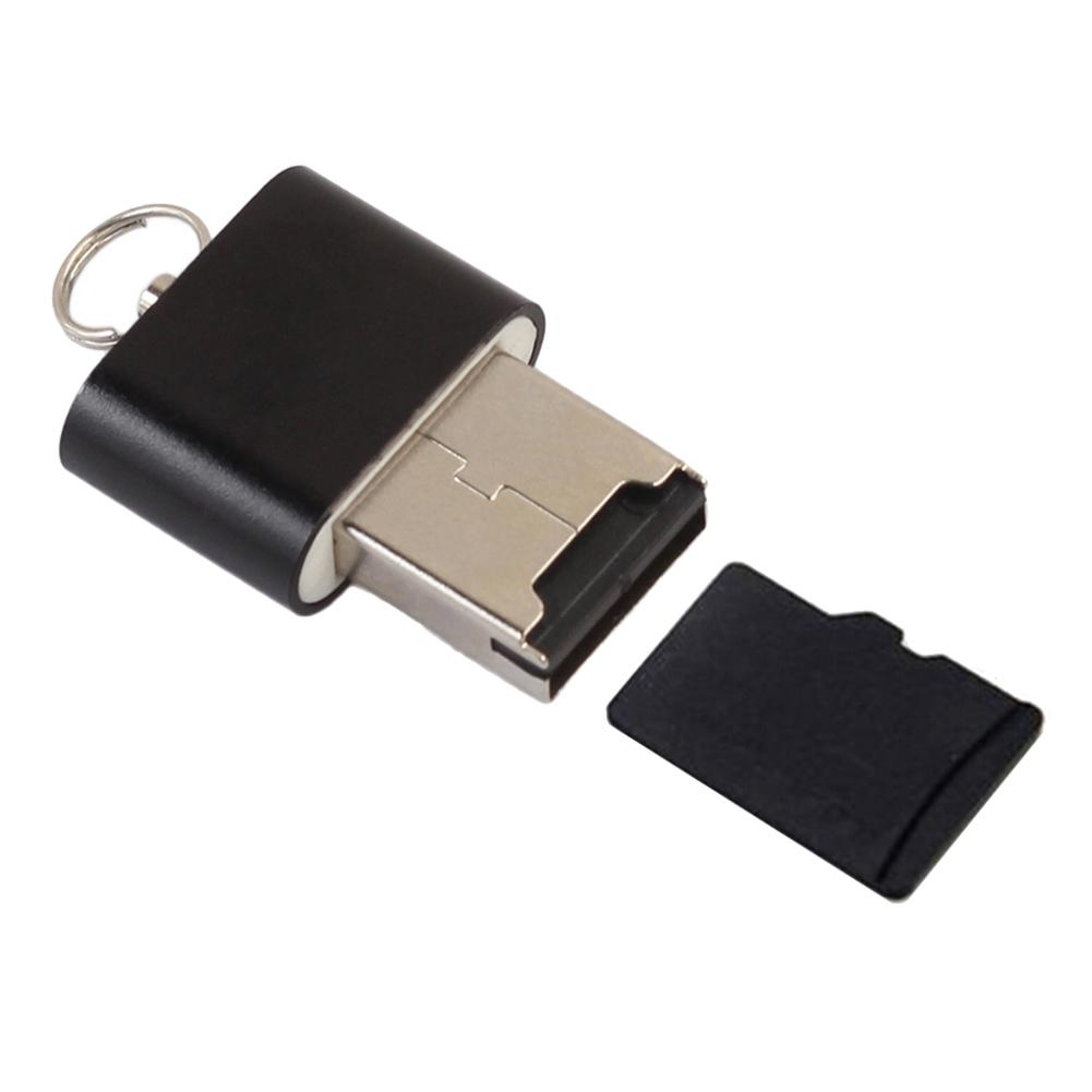 Ultra Thin Micro SD Card Reader USB Mini Aluminum TF Memory Card Adapter – view 1