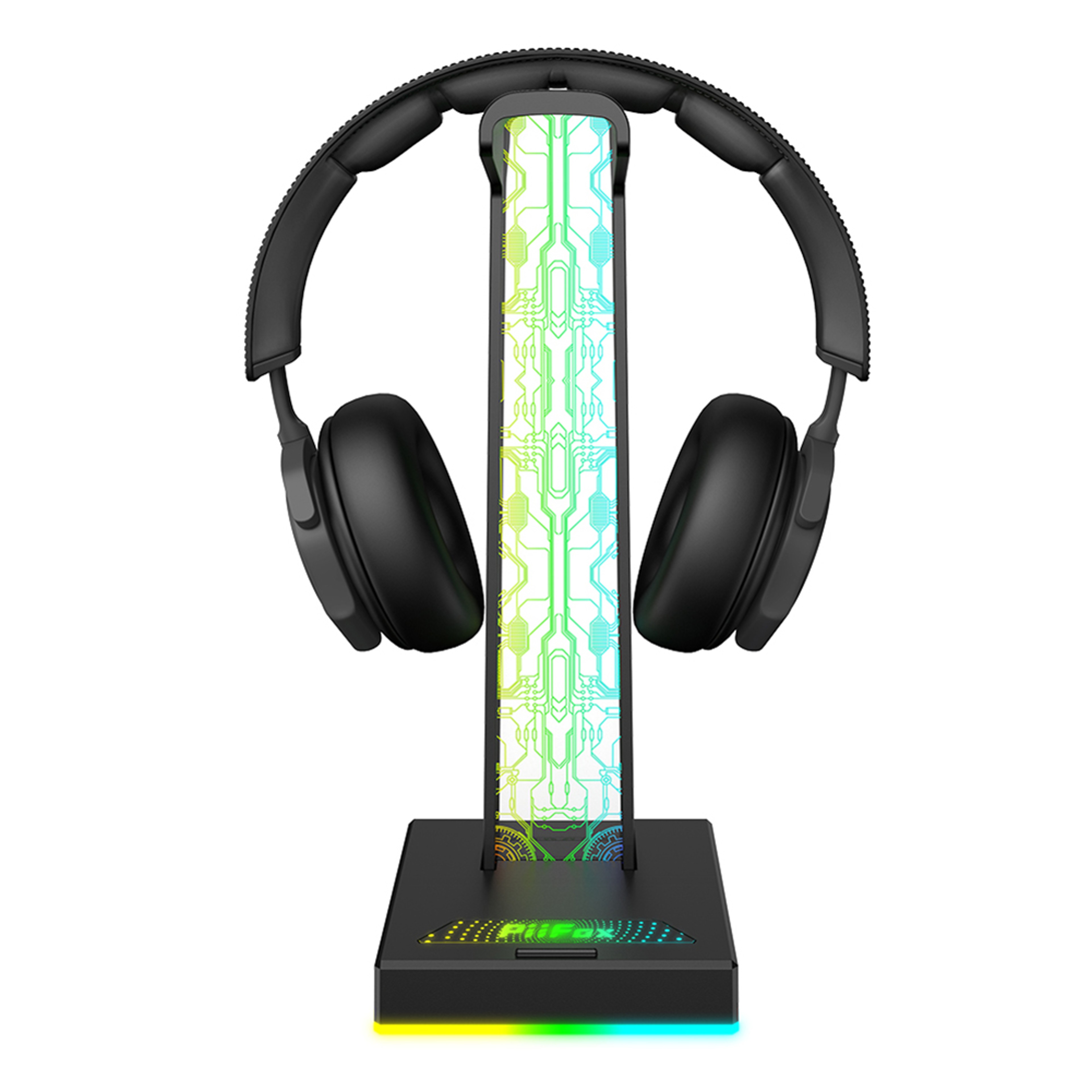 RGB Gaming Headset Stand With Lighting Effects Desktop Headphone Holder 0