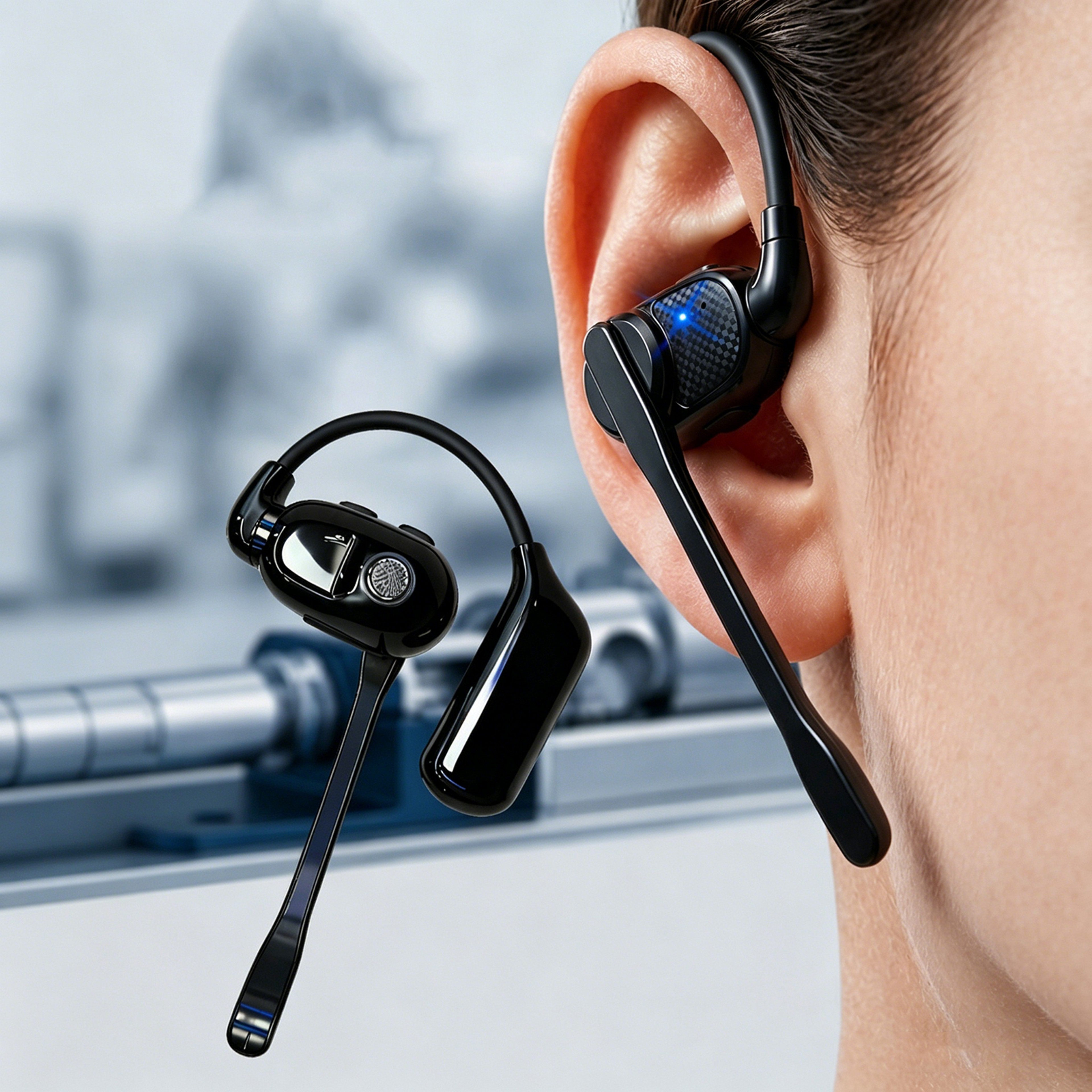 Wireless Bluetooth Trucker Headset with Microphone and Type C Charging – view 2