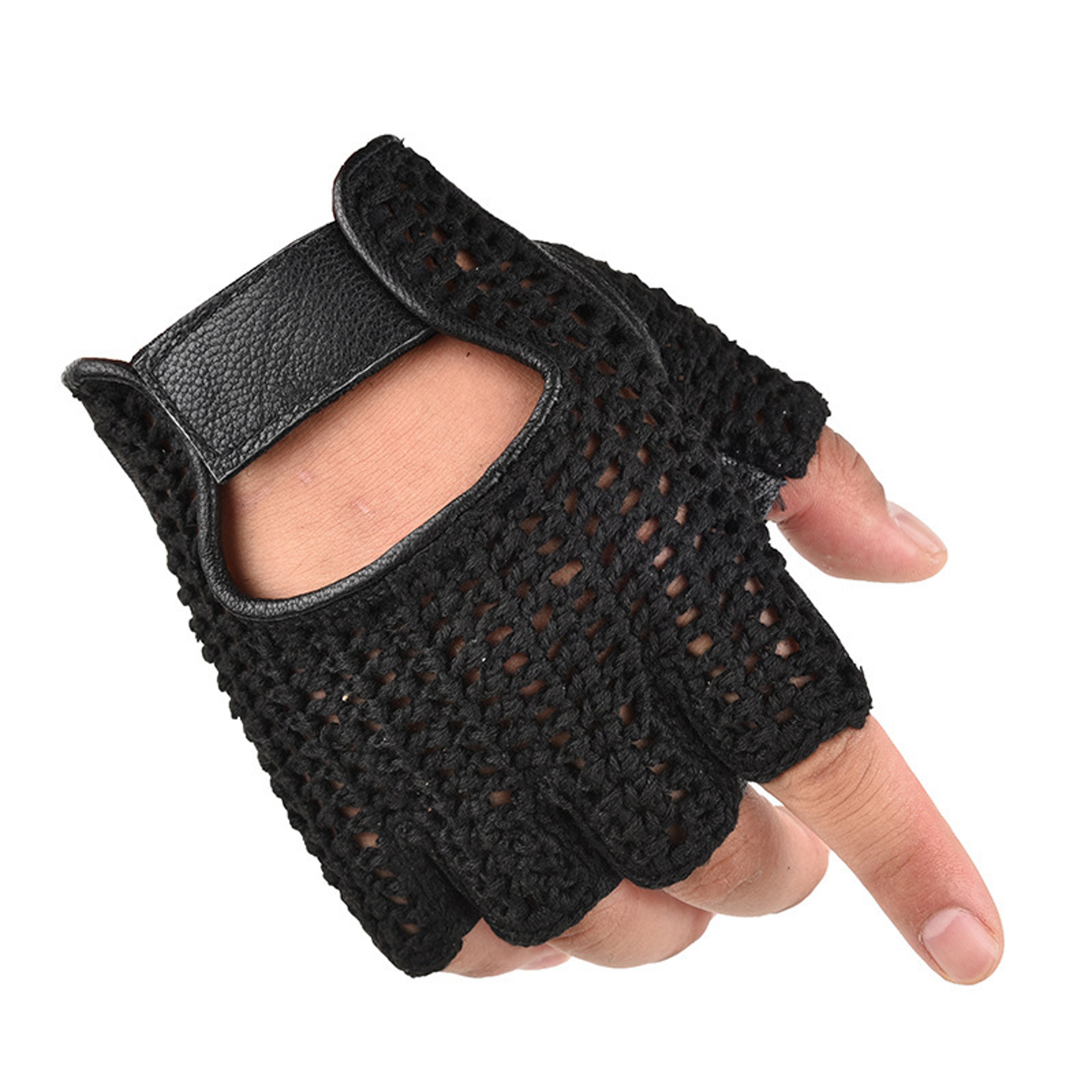 Breathable Leather Weight Lifting Gloves Non Slip Gym Workout Gloves 0