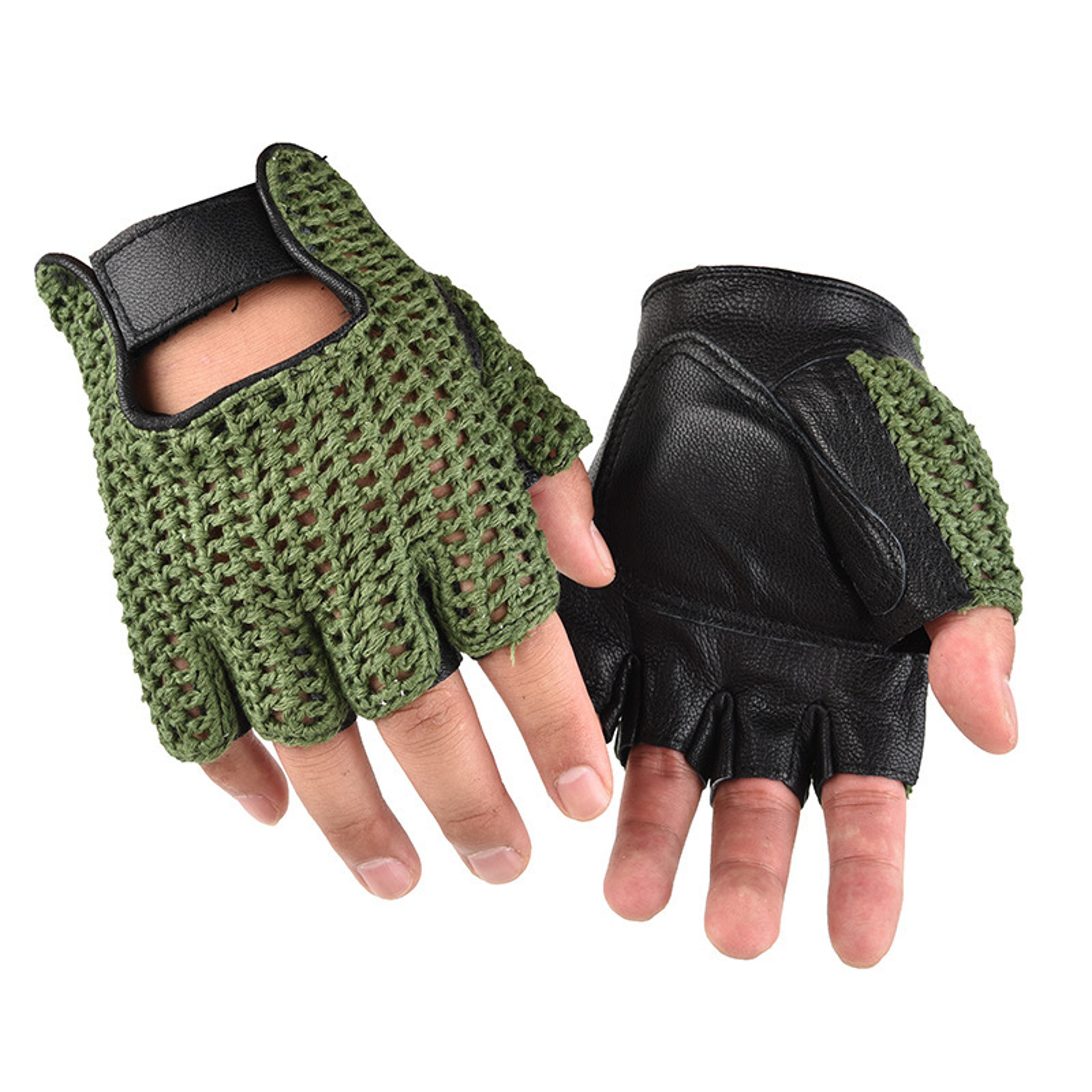 Breathable Leather Weight Lifting Gloves Non Slip Gym Workout Gloves 5