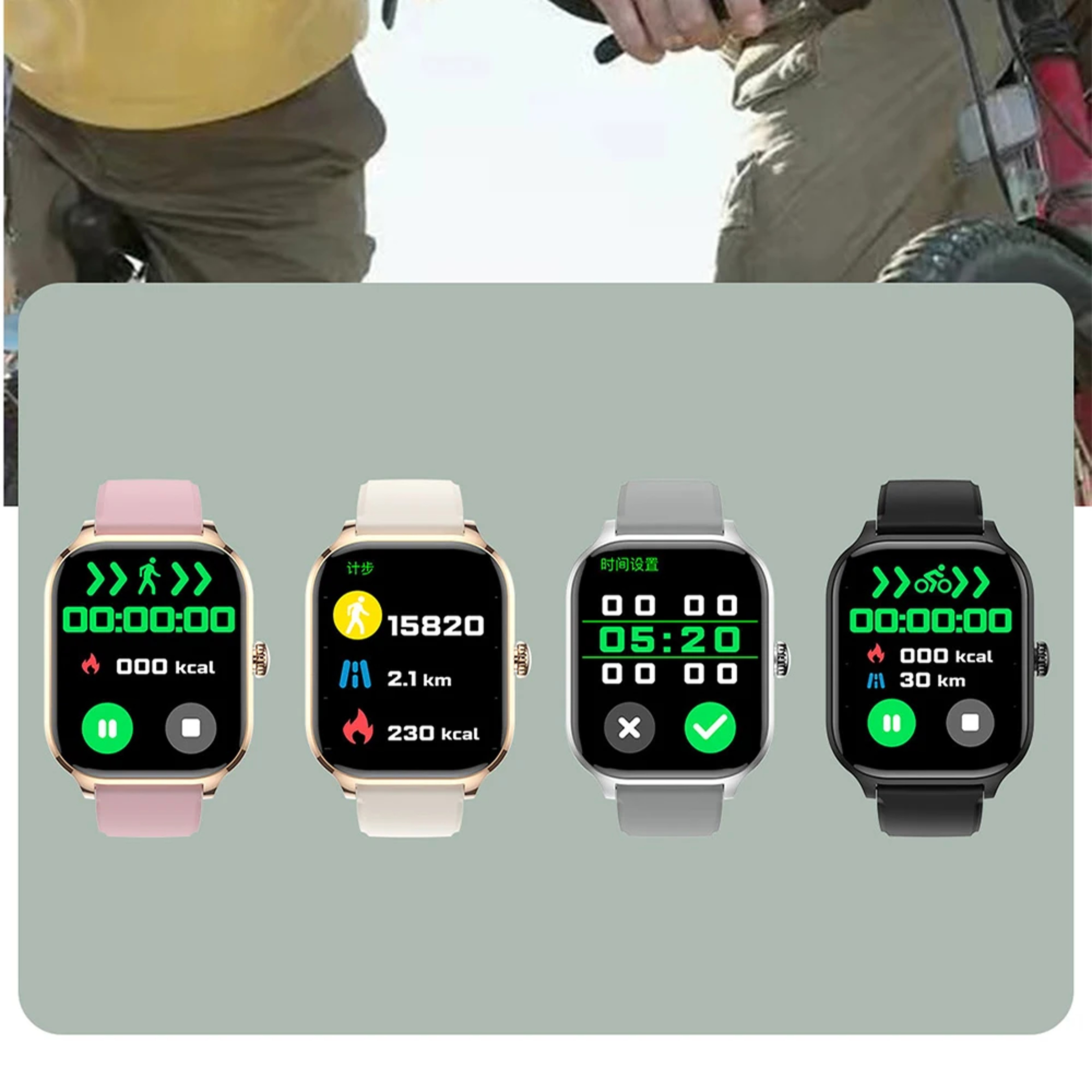 Smartwatch Fitness Tracker With Blood Pressure Monitor For Android And IOS 8
