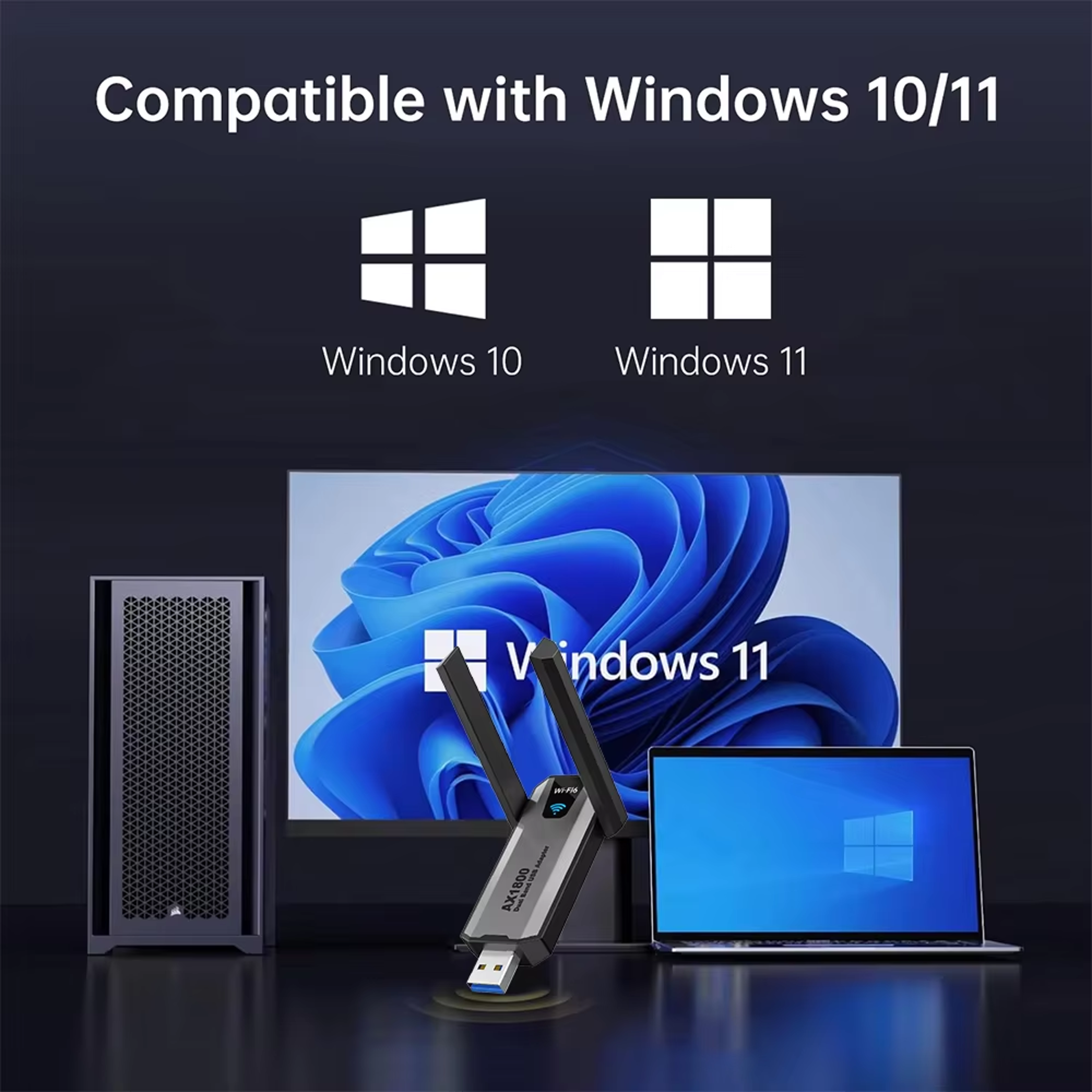 WiFi USB Adapter Dual Band USB Wireless Dongle For Windows 4