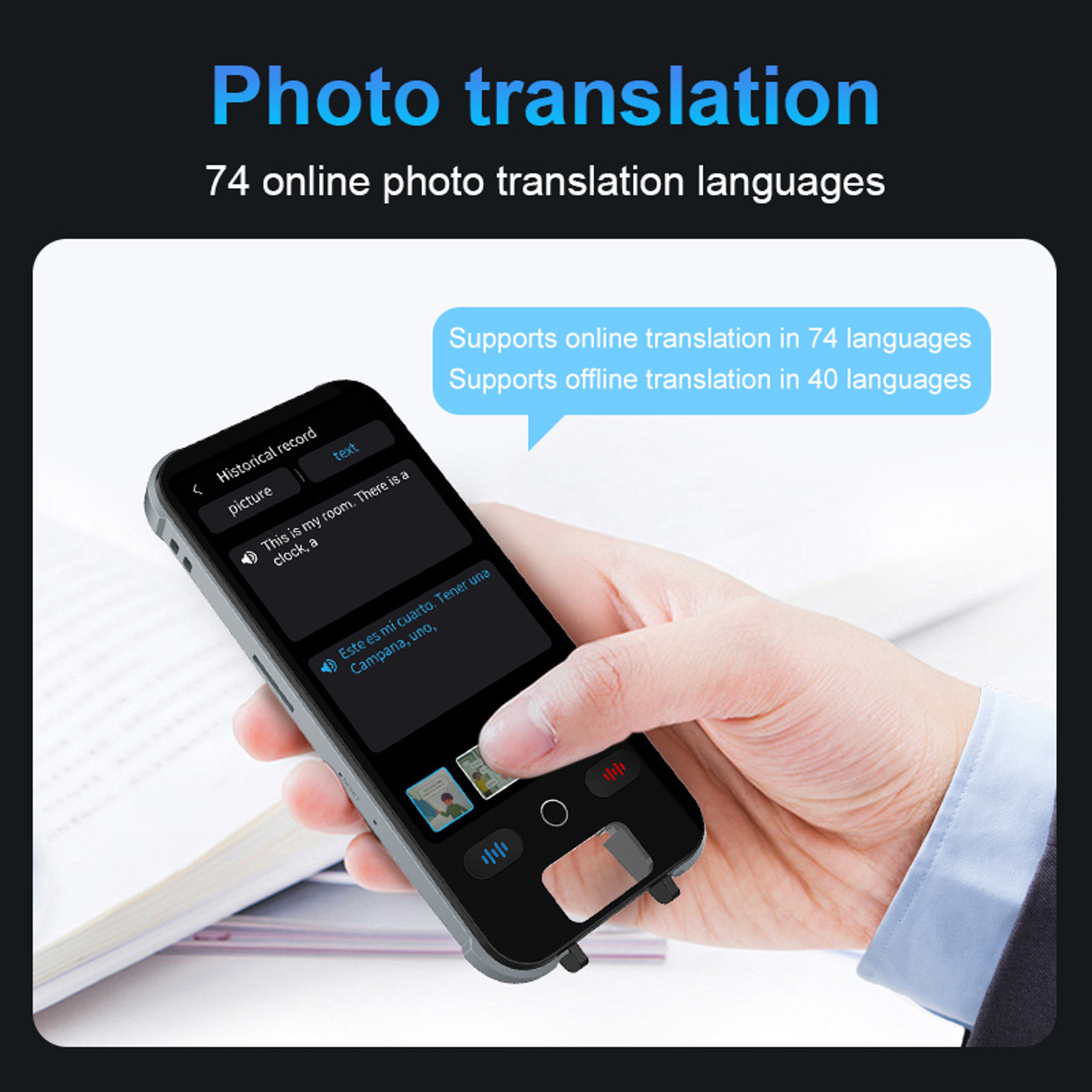 Pro AI Translator Pen With Offline Translation And Real Time Voice Translation 3