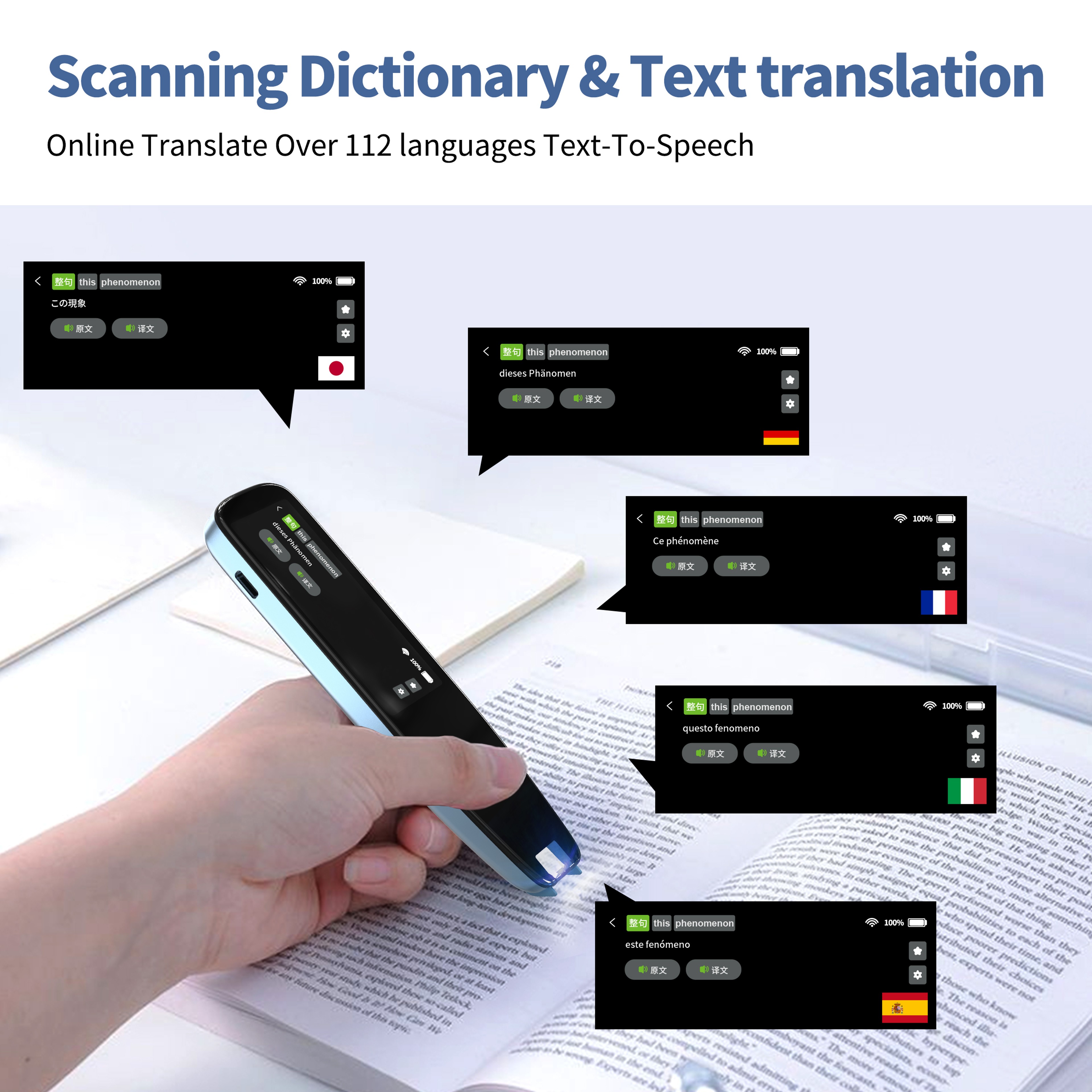 NEWYES Language Translation Pen Smart Voice Scan Reader For Travel And Study 2