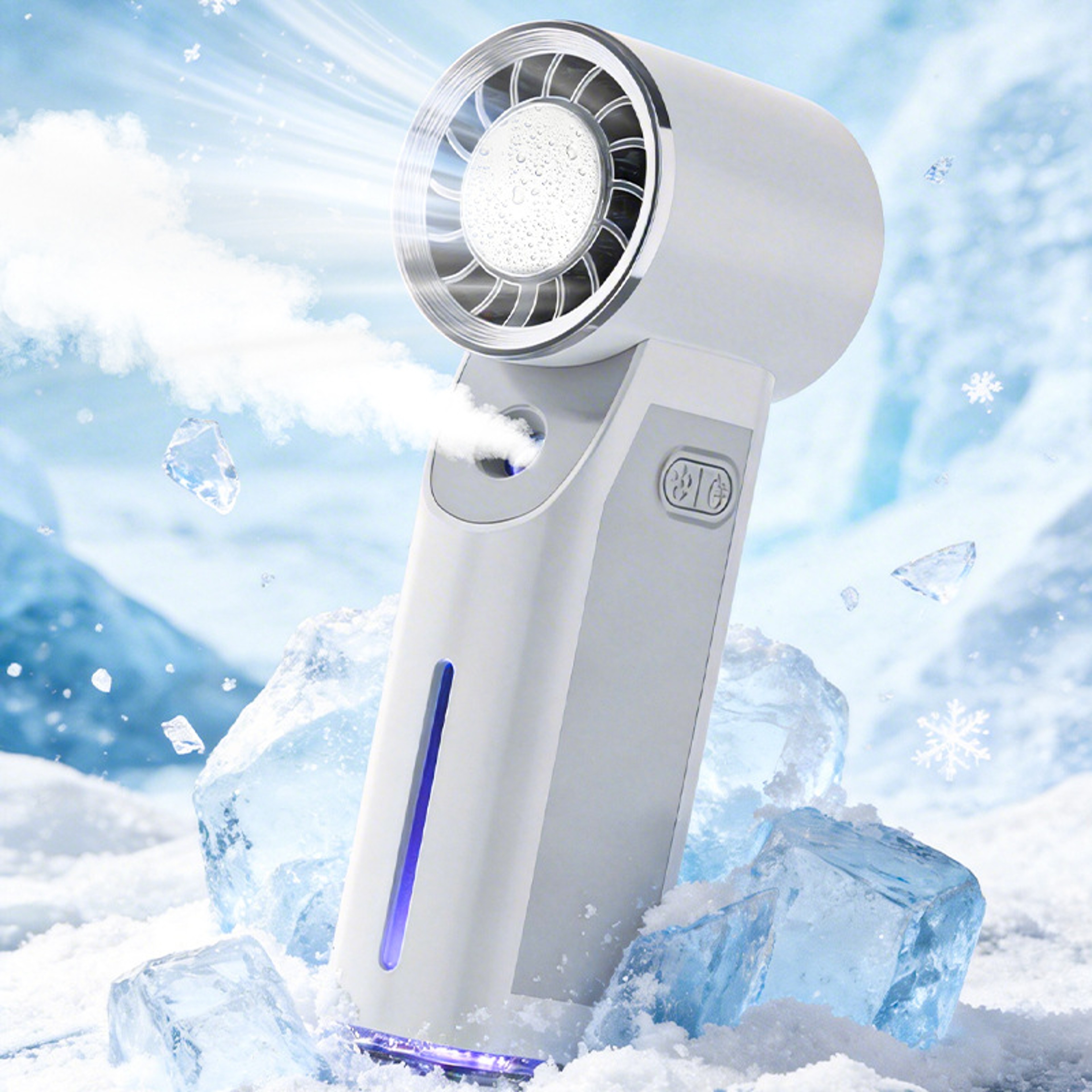 Portable Misting Fan USB Rechargeable Handheld Personal Cooling Fan 4