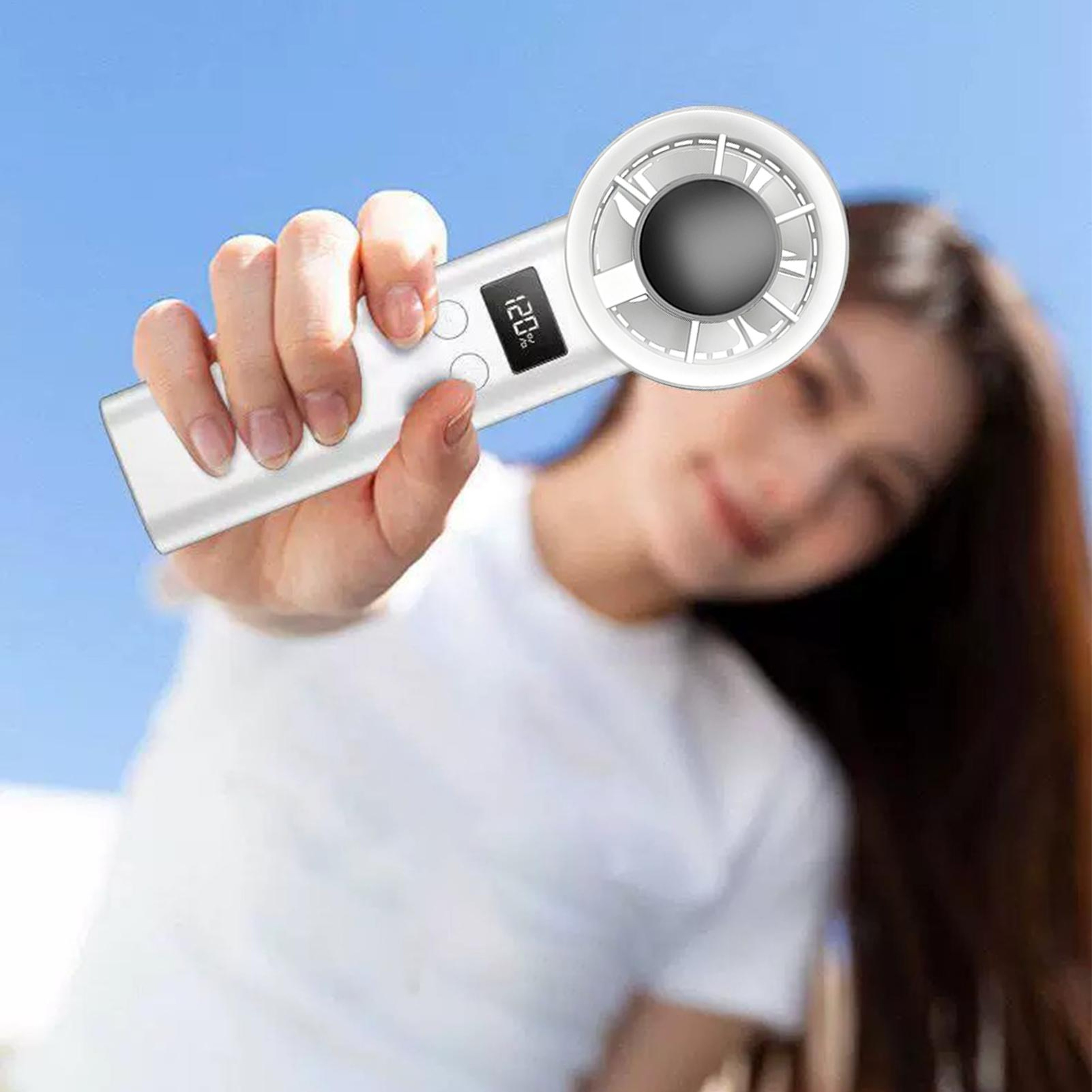 Speed Rechargeable Handheld Fan Quiet Portable Mini Fan for Travel and Outdoor Cooling – view 2