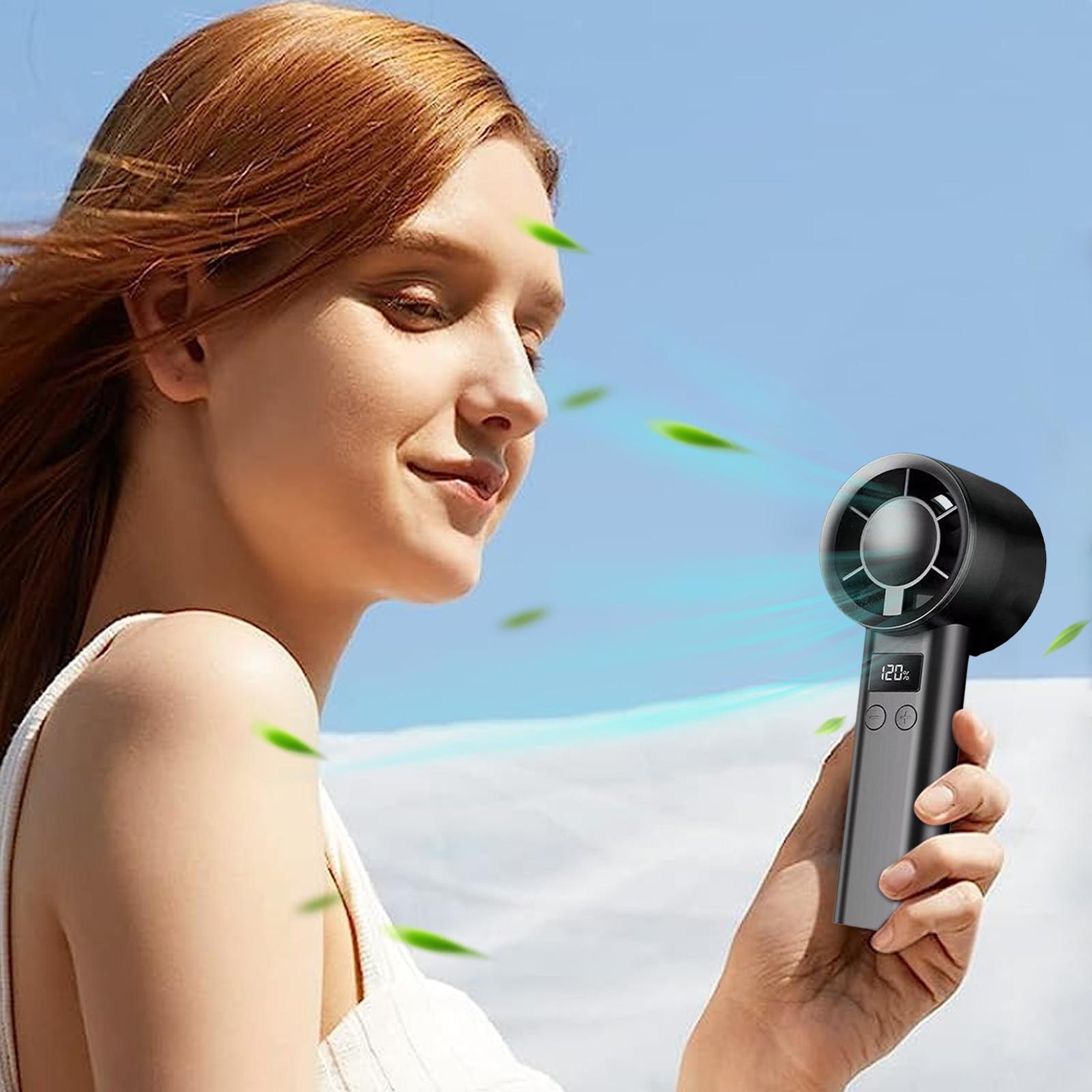 Speed Rechargeable Handheld Fan Quiet Portable Mini Fan for Travel and Outdoor Cooling – view 4