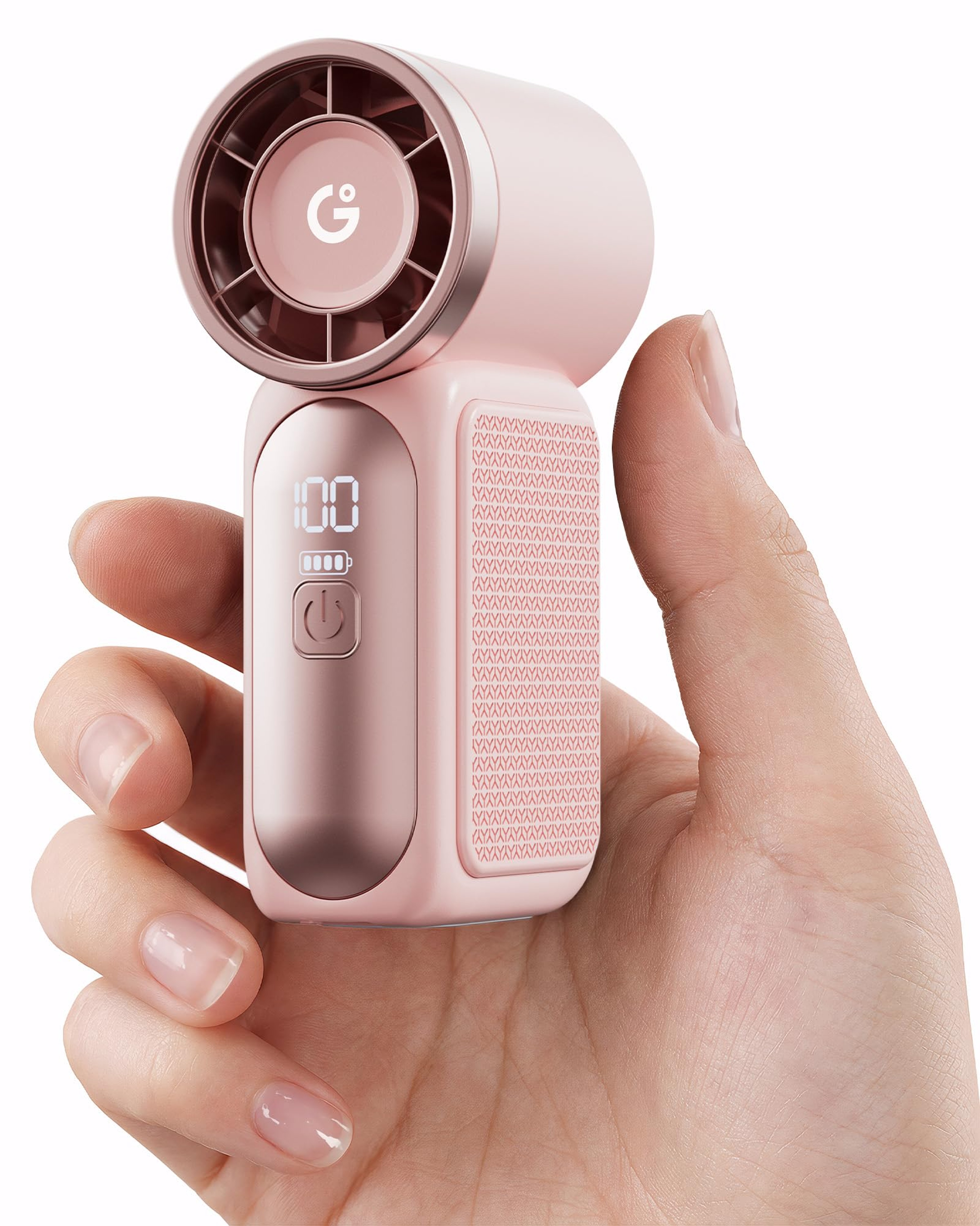 Portable Handheld Fan Speed Rechargeable Mini Fan With Digital Display 0