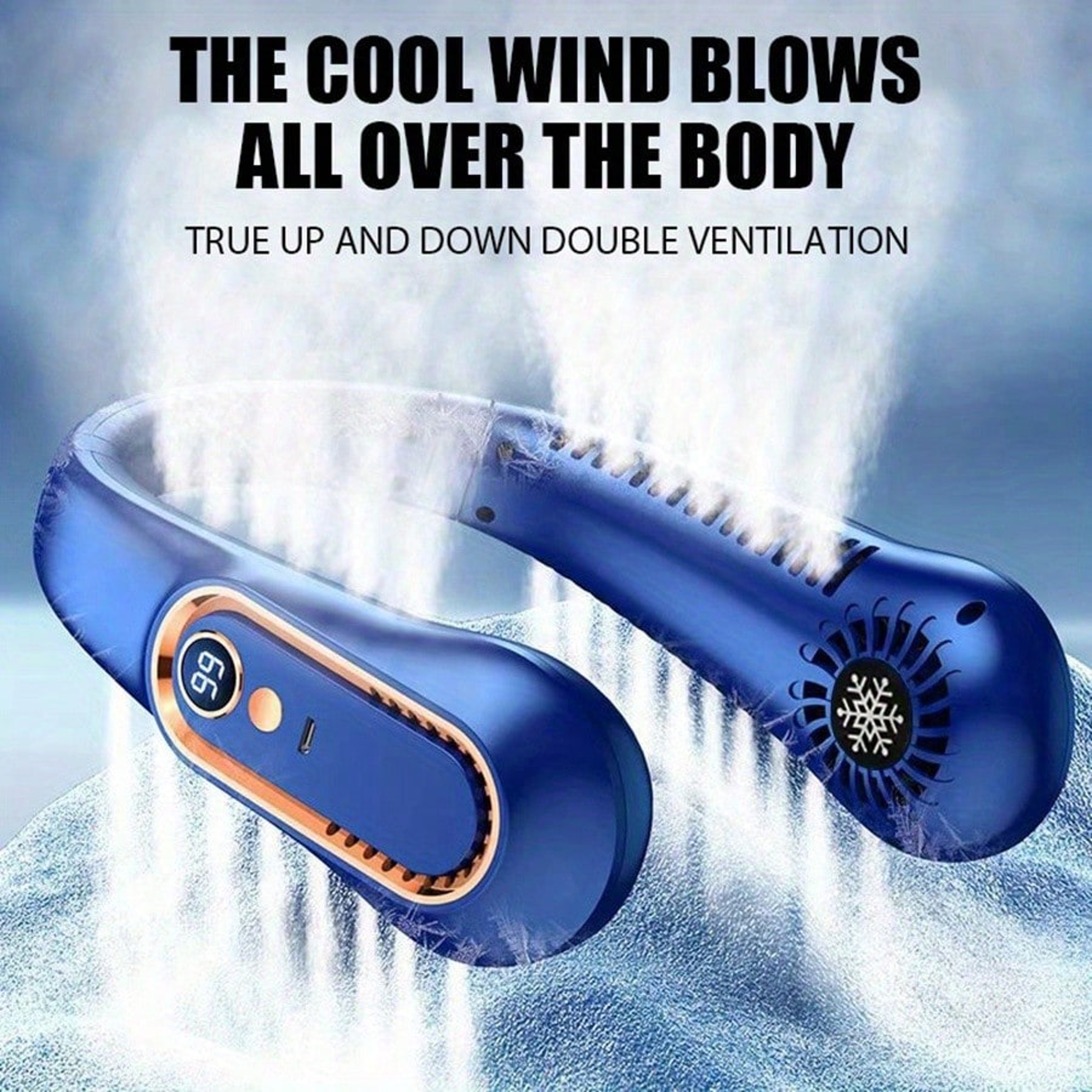 Ooling Portable Neck Fan With Speeds And LED Display 3