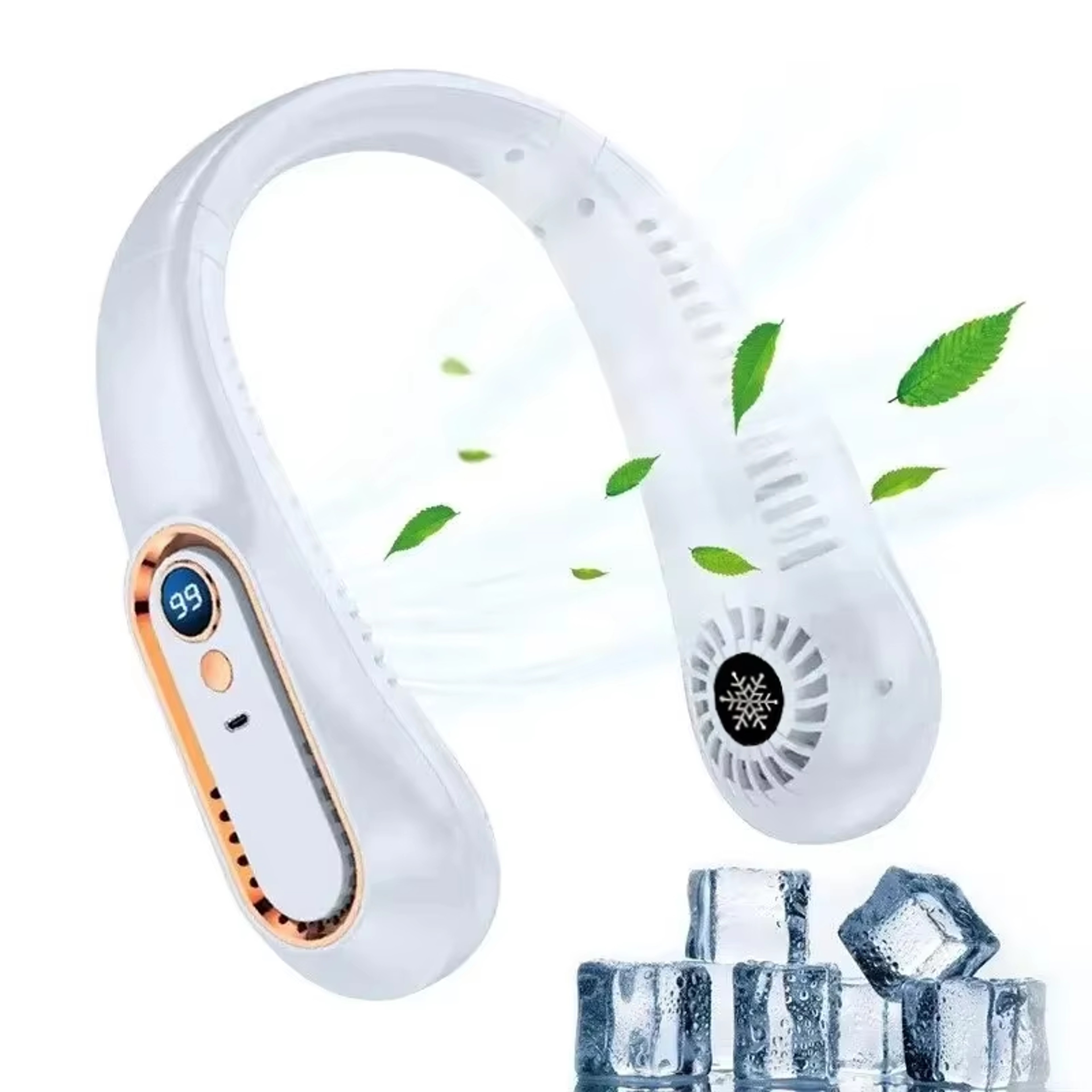 Ooling Portable Neck Fan With Speeds And LED Display 2