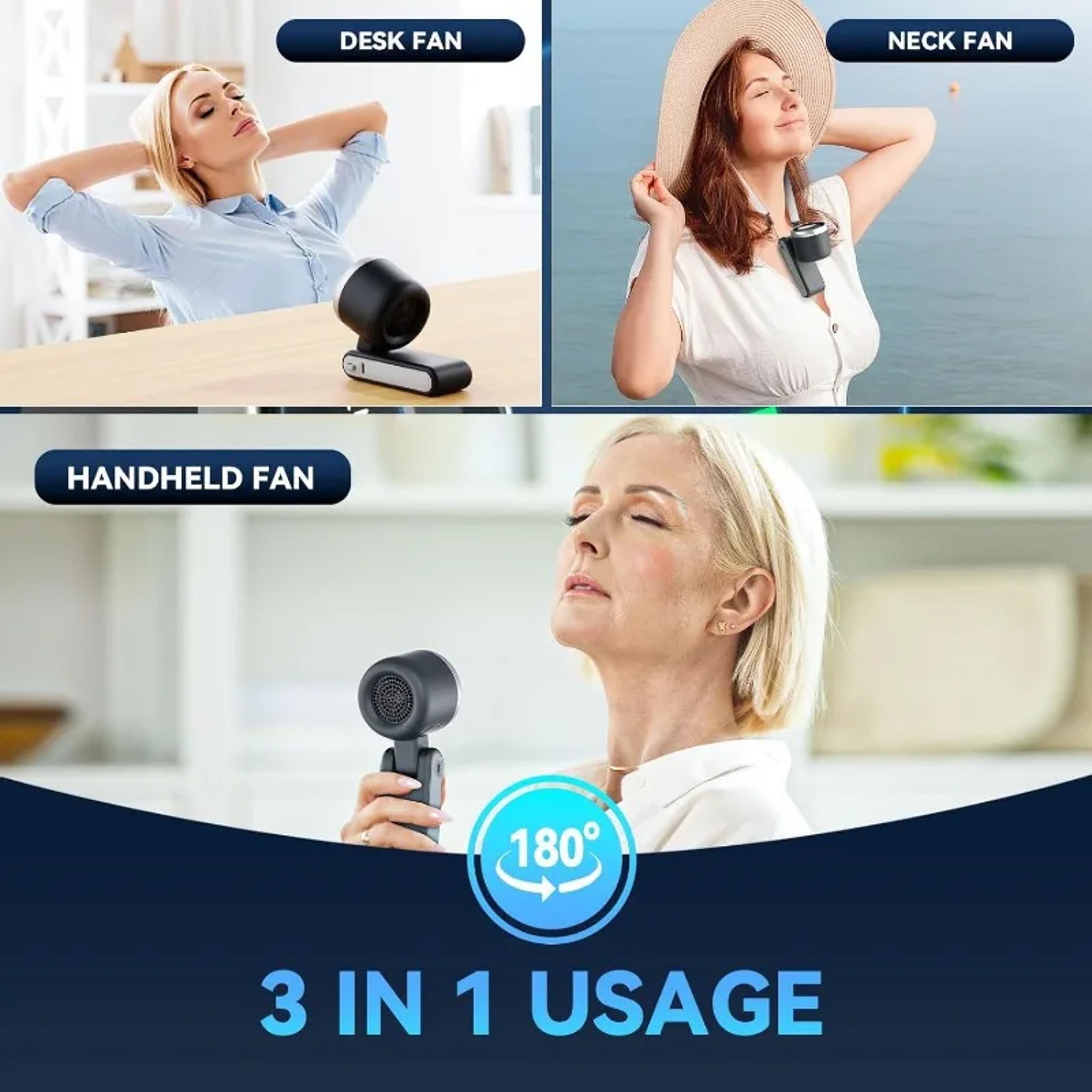 Portable Handheld Fan Rechargeable Mini Travel Fan 6