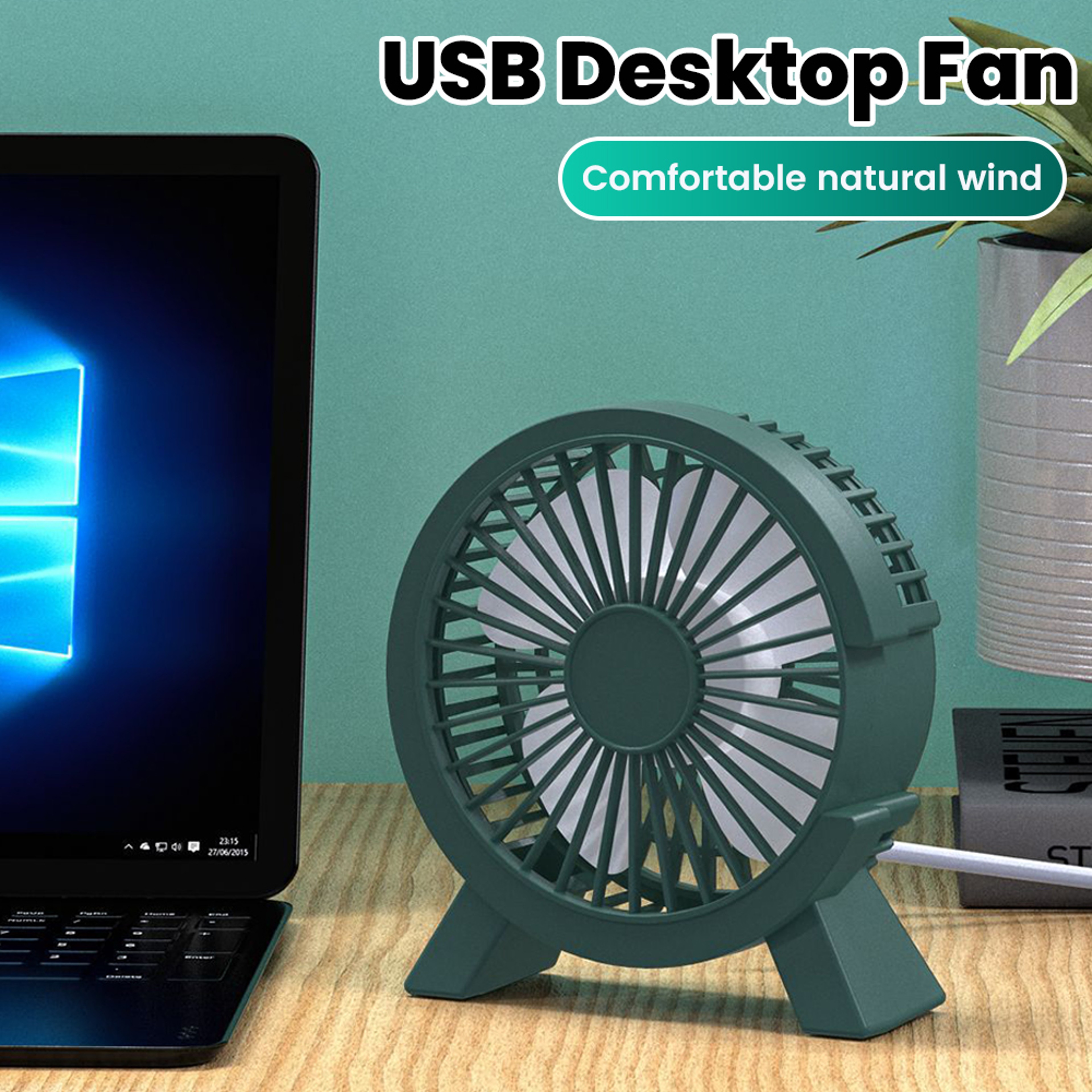 Mini Rechargeable USB Desk Fan For Portable Personal Cooling 3