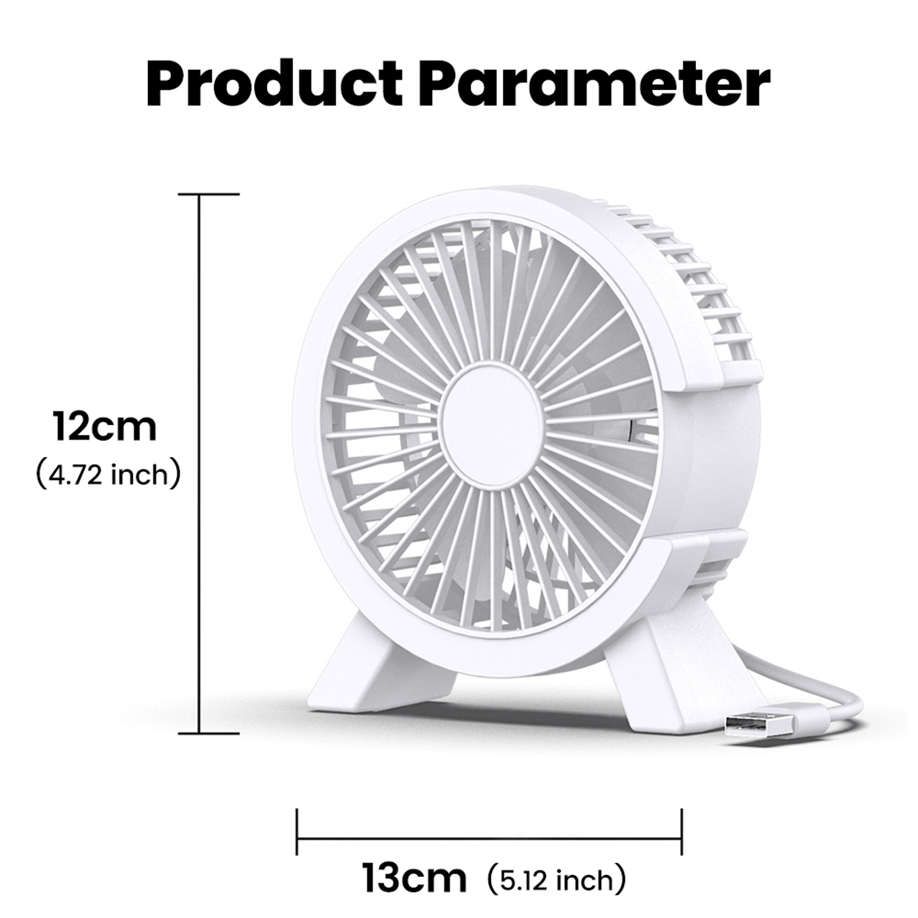 Mini Rechargeable USB Desk Fan For Portable Personal Cooling 8