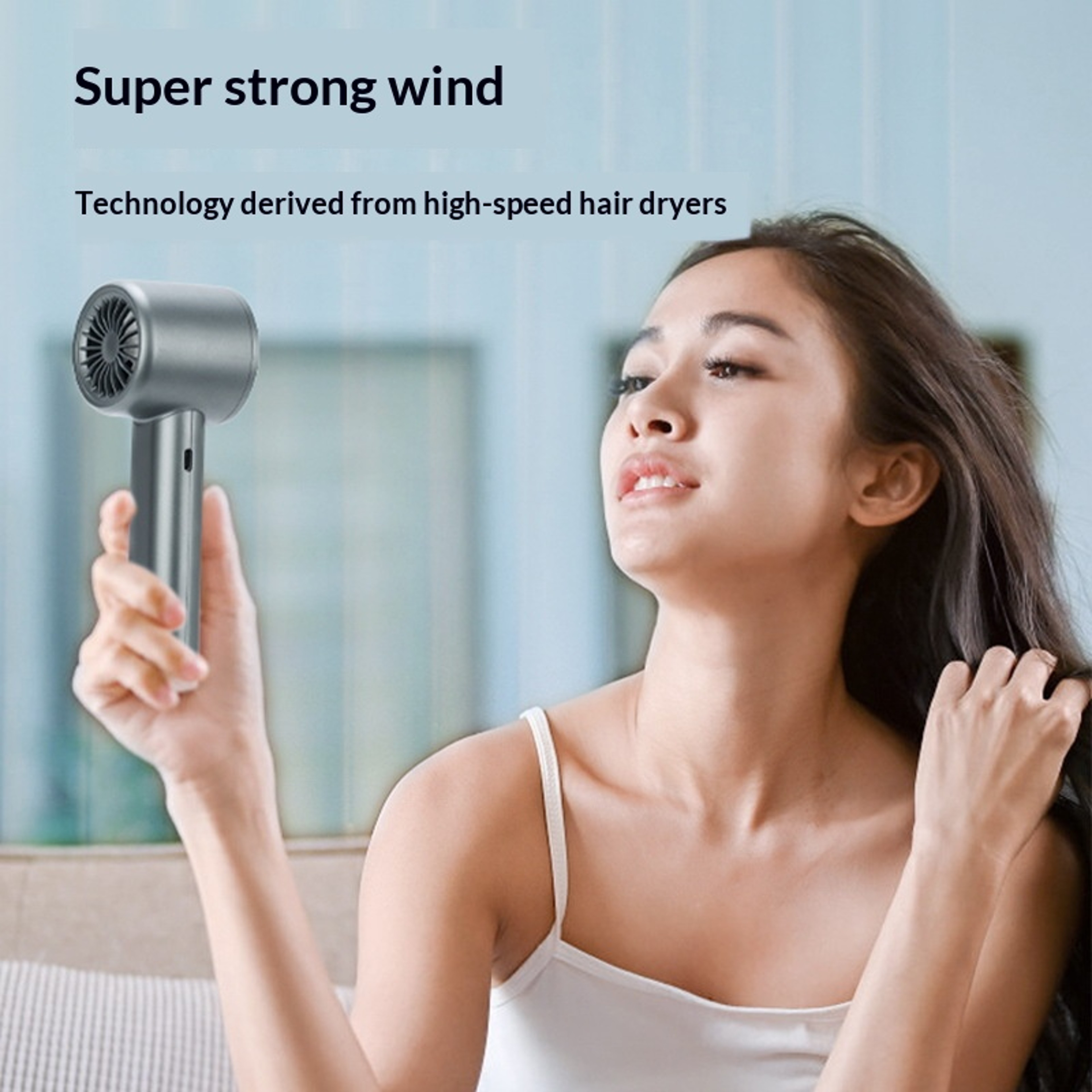 Portable High Speed Handheld Fan USB Rechargeable Personal Cooler 2