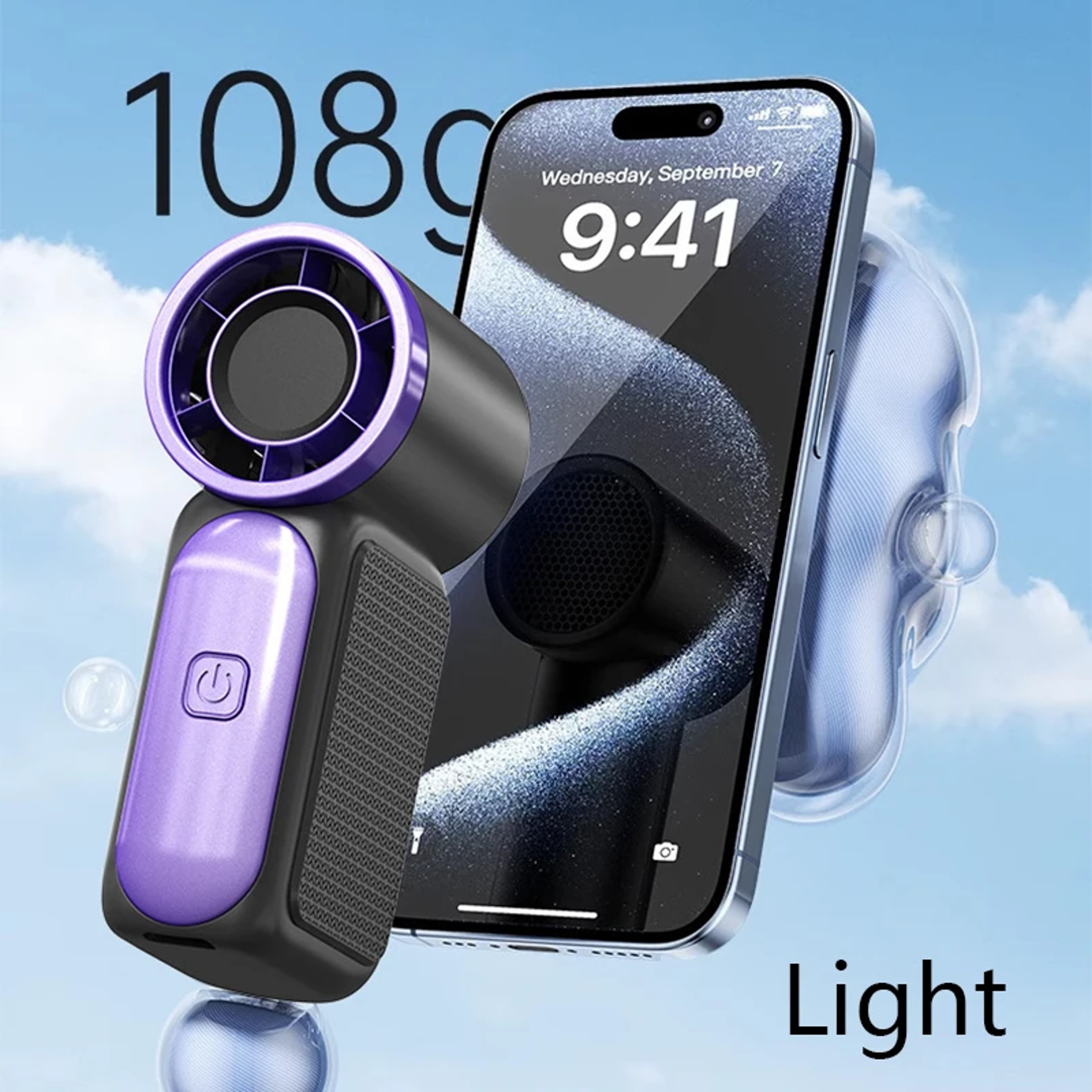 Speed Handheld Mini Fan Rechargeable Portable Fan With Digital Display 4