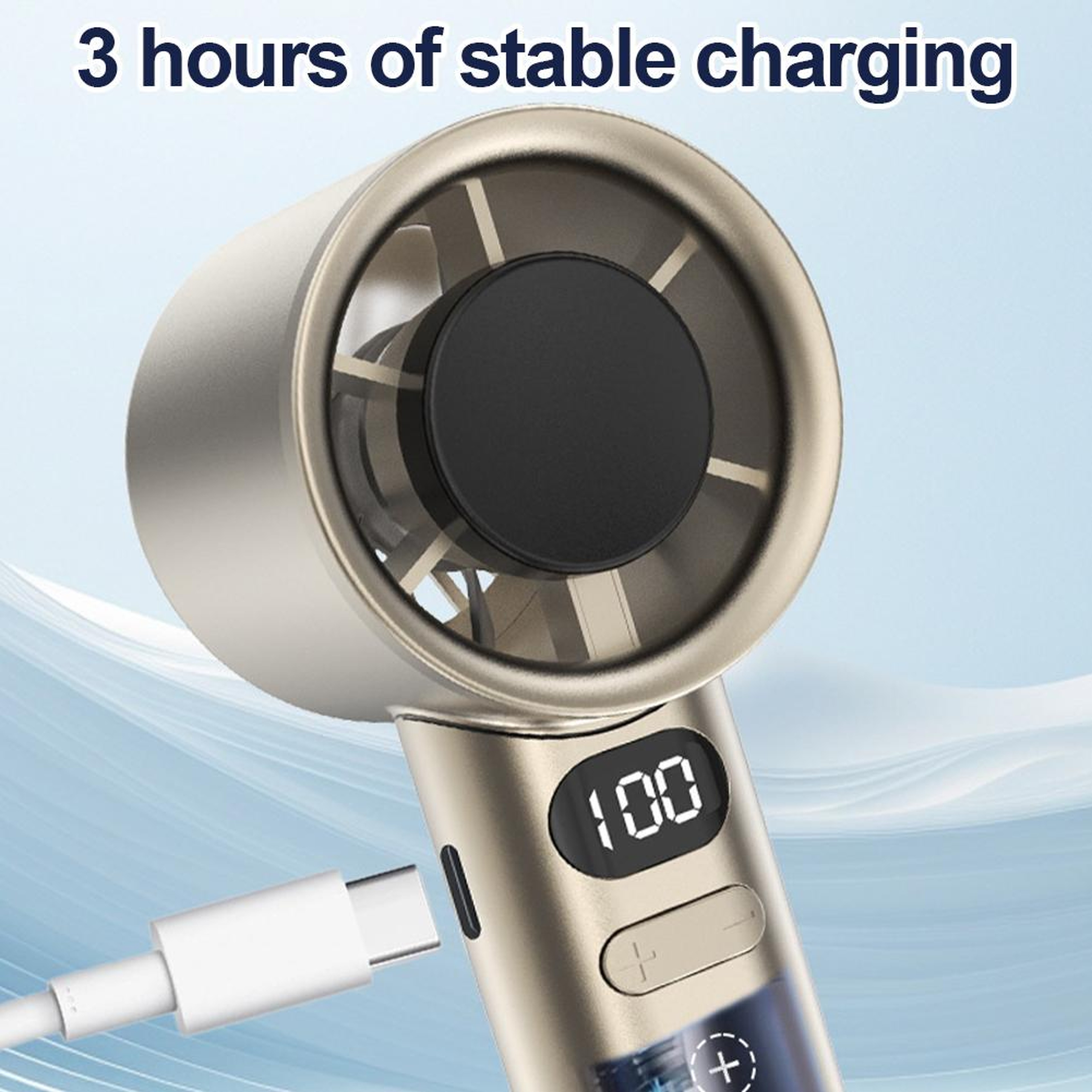Speed Portable Handheld Fan Rechargeable Mini Turbo Fan With Battery 5