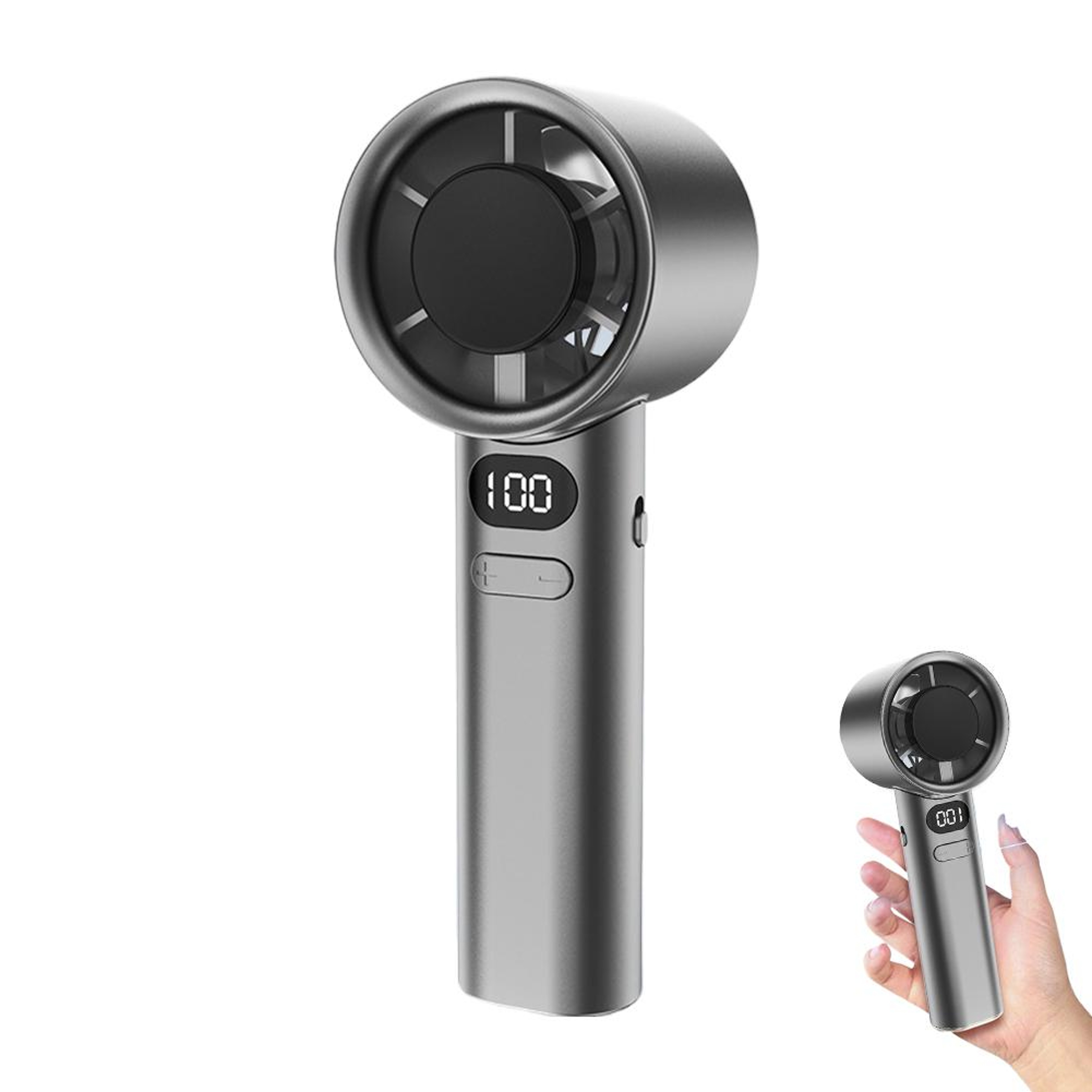 Speed Portable Handheld Fan Rechargeable Mini Turbo Fan With Battery 2