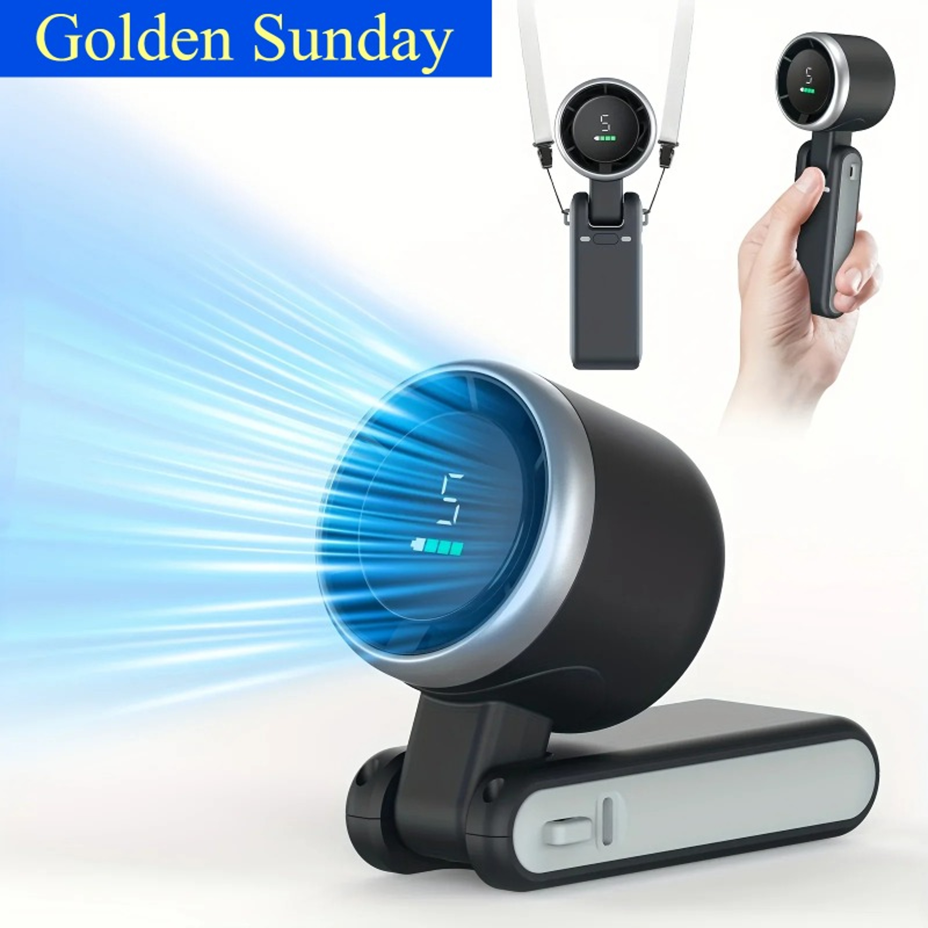 Rechargeable Portable Fan Speed Mini Camping Fan 4