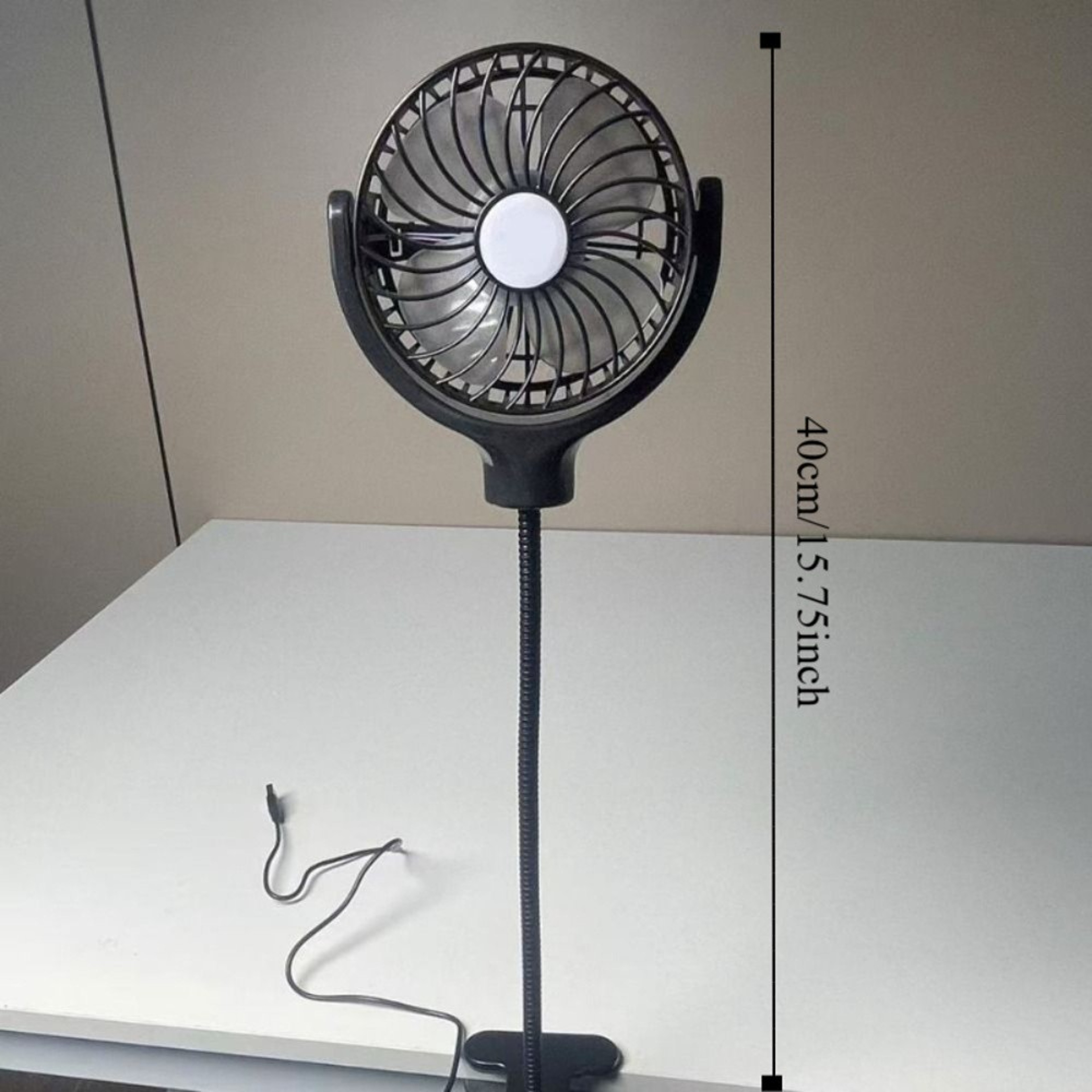 Portable Rechargeable Clip On Desk Fan With Rotatable Clamp For Travel 6