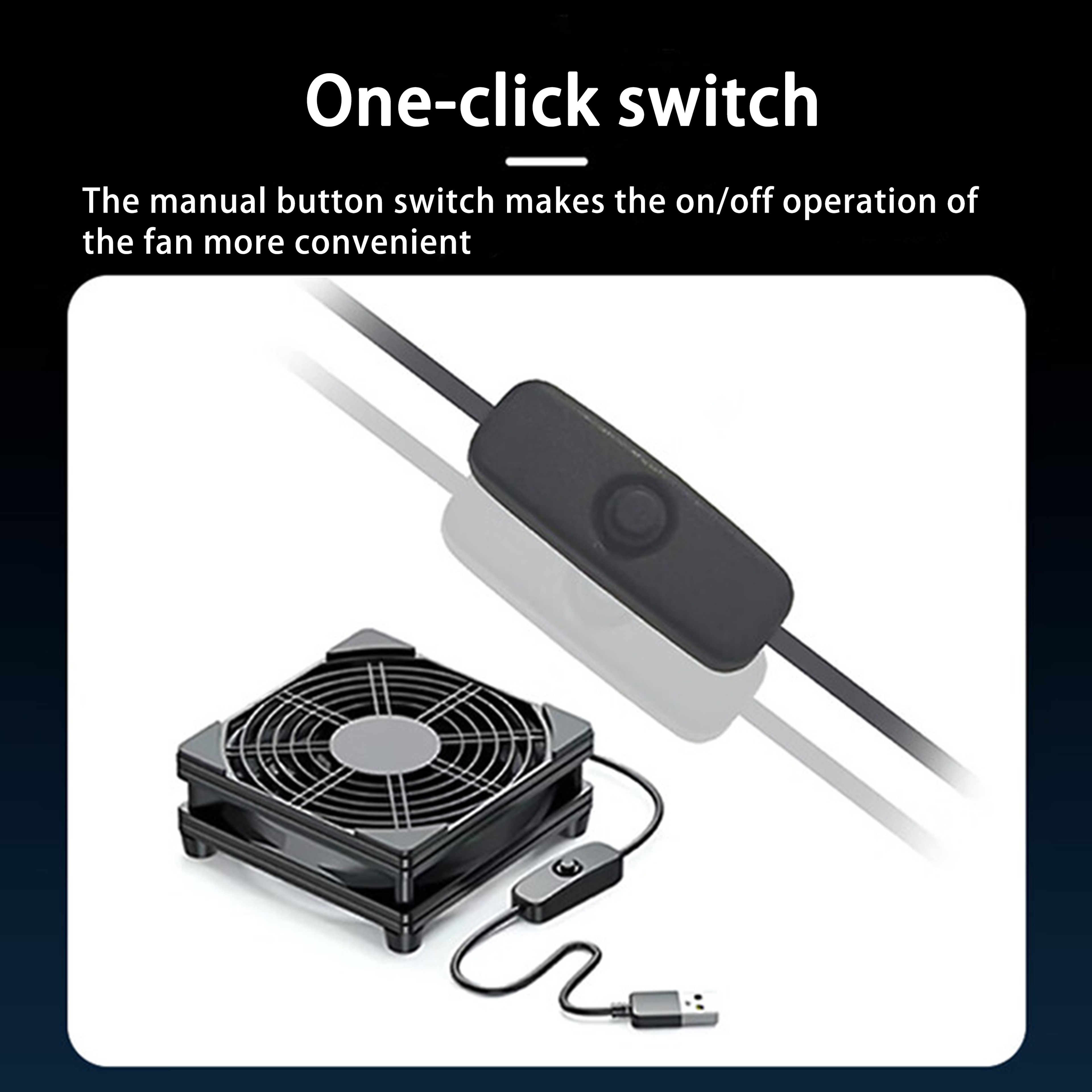 USB Cooling Fan Quiet Router And Electronics Cooler With Switch 5
