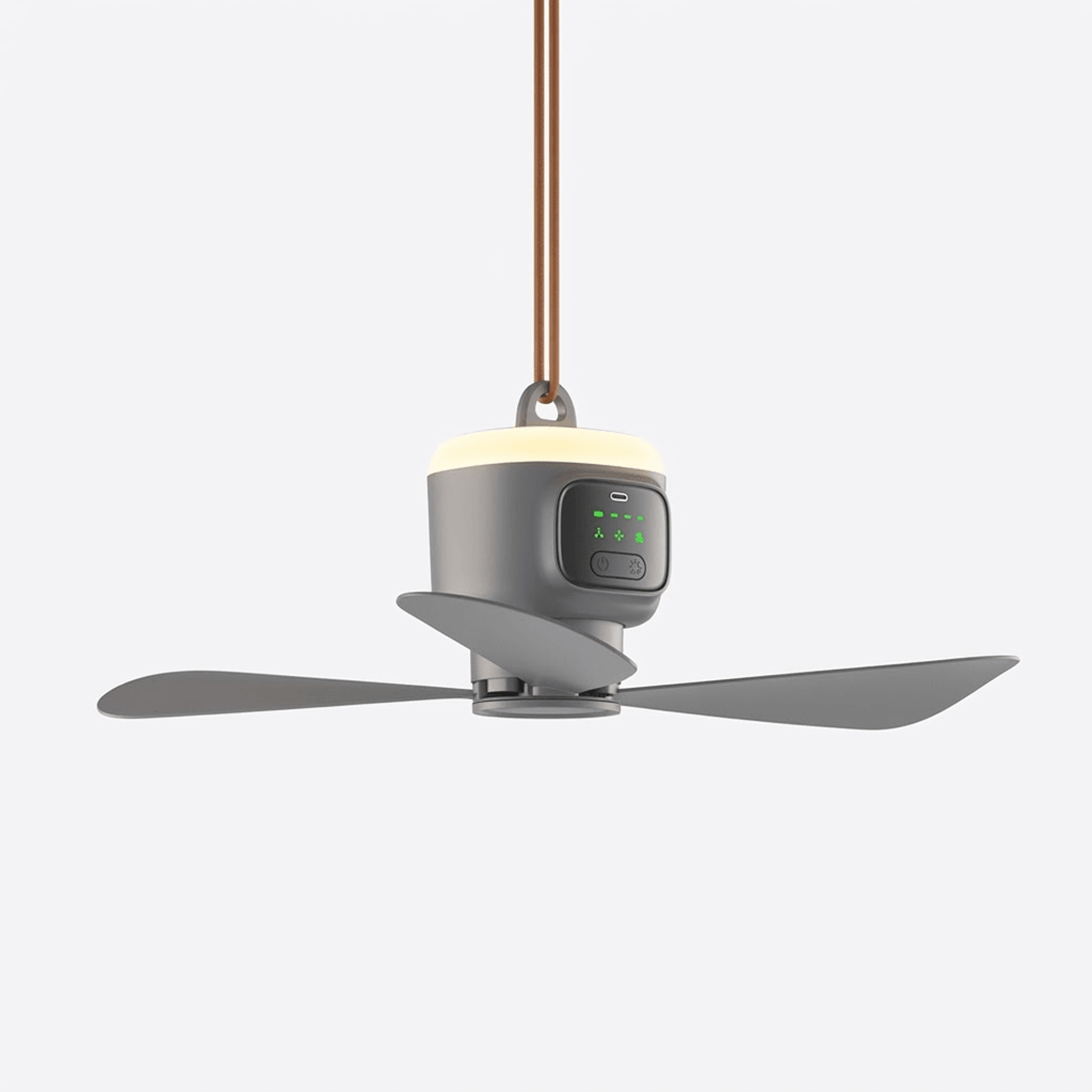 Rechargeable Camping Fan with LED Light and Remote Controlss – view 4