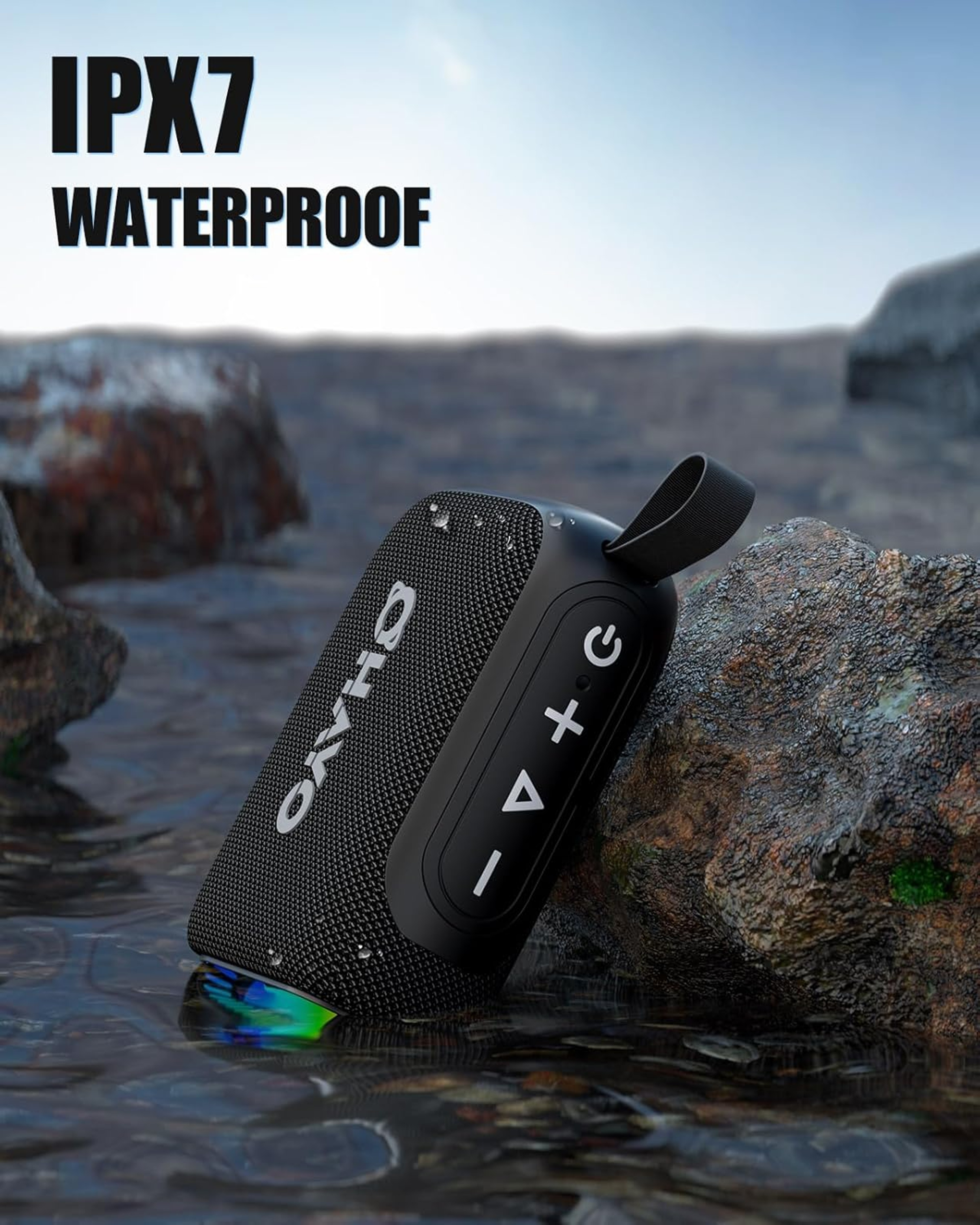Bluetooth Shower Speaker Waterproof Portable Speaker With RGB Lights 4