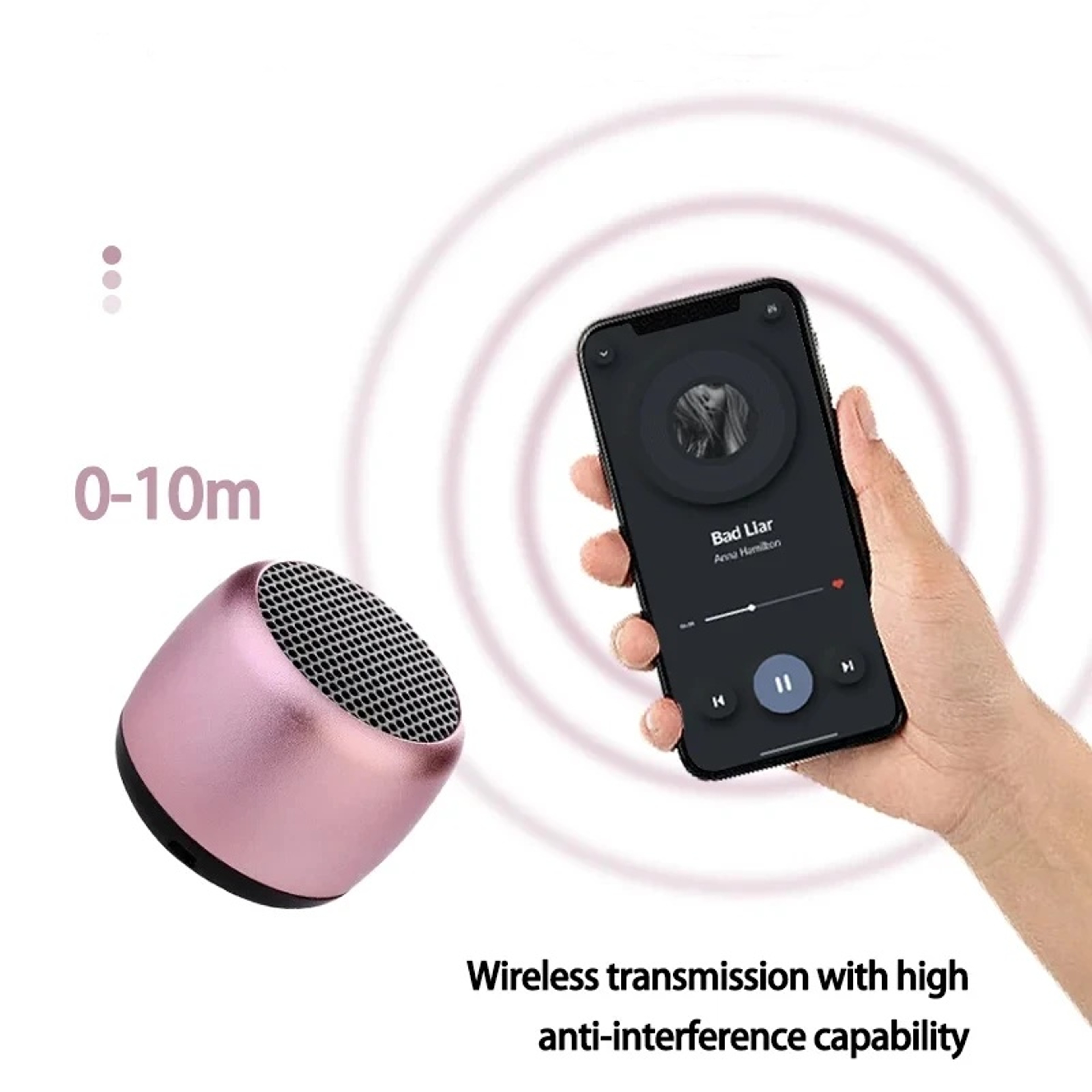 Mini Metal Bluetooth Speaker Portable Wireless Bass Speaker 3