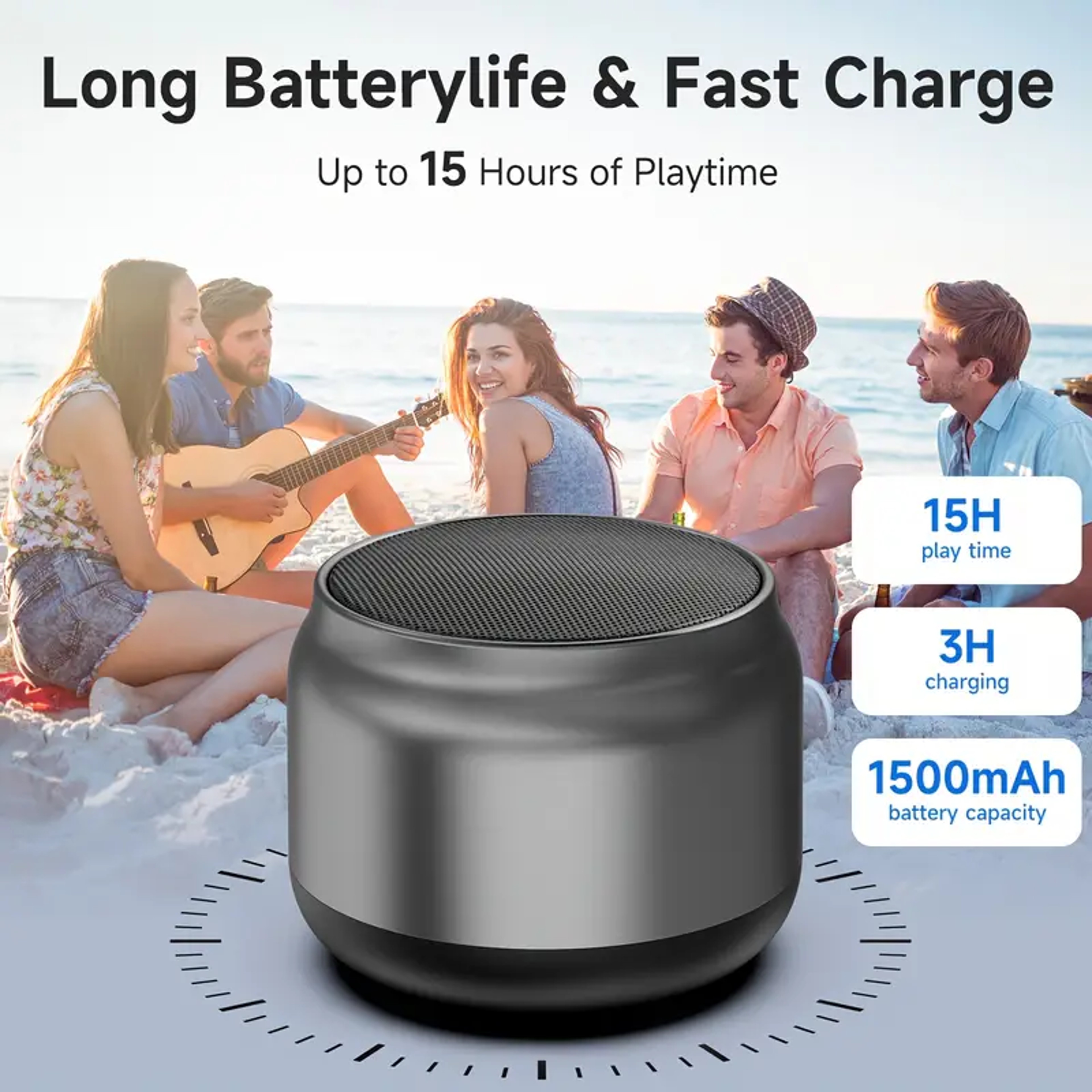 Mini Portable Bluetooth Speaker With Bass And Built In Microphone 2