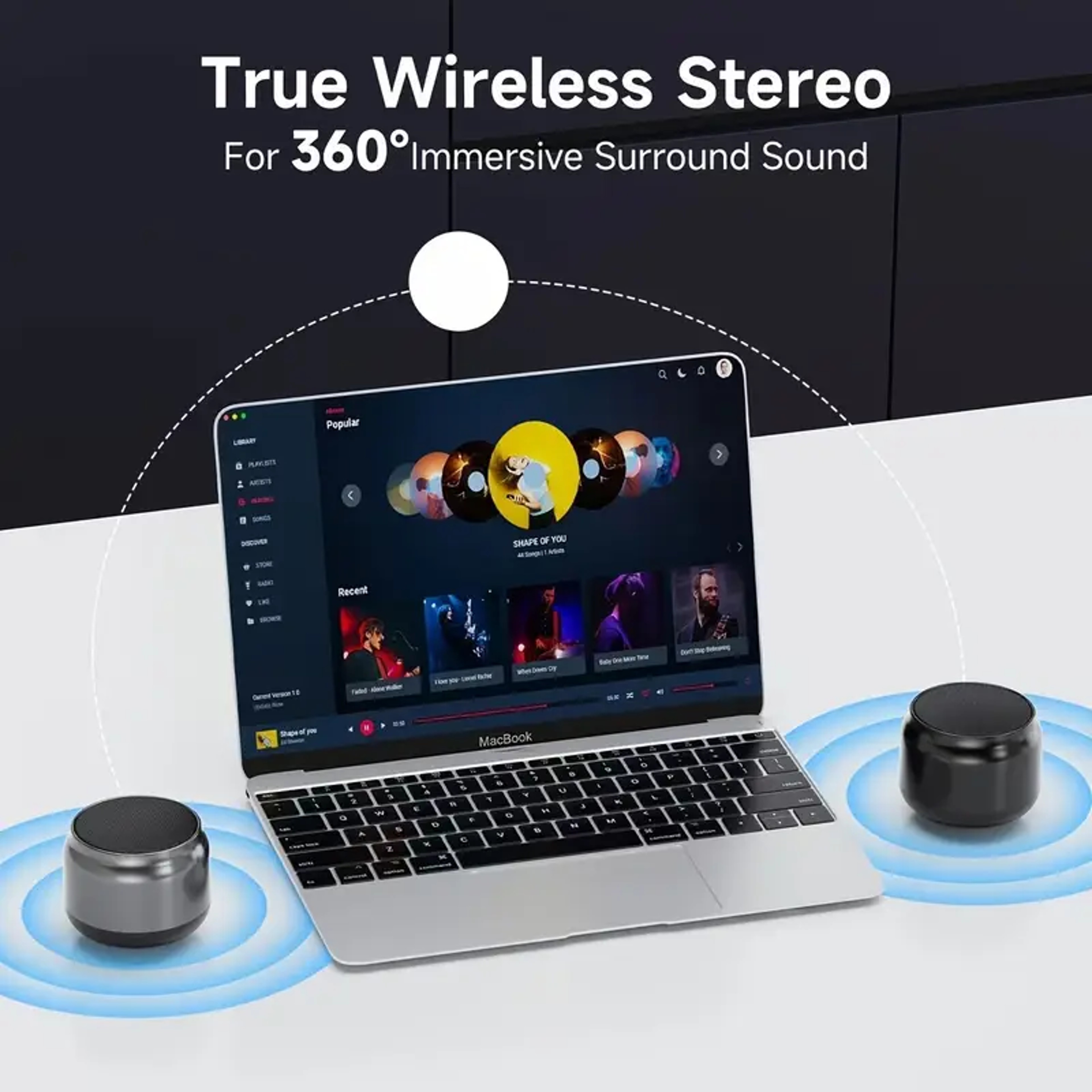 Mini Portable Bluetooth Speaker With Bass And Built In Microphone 4