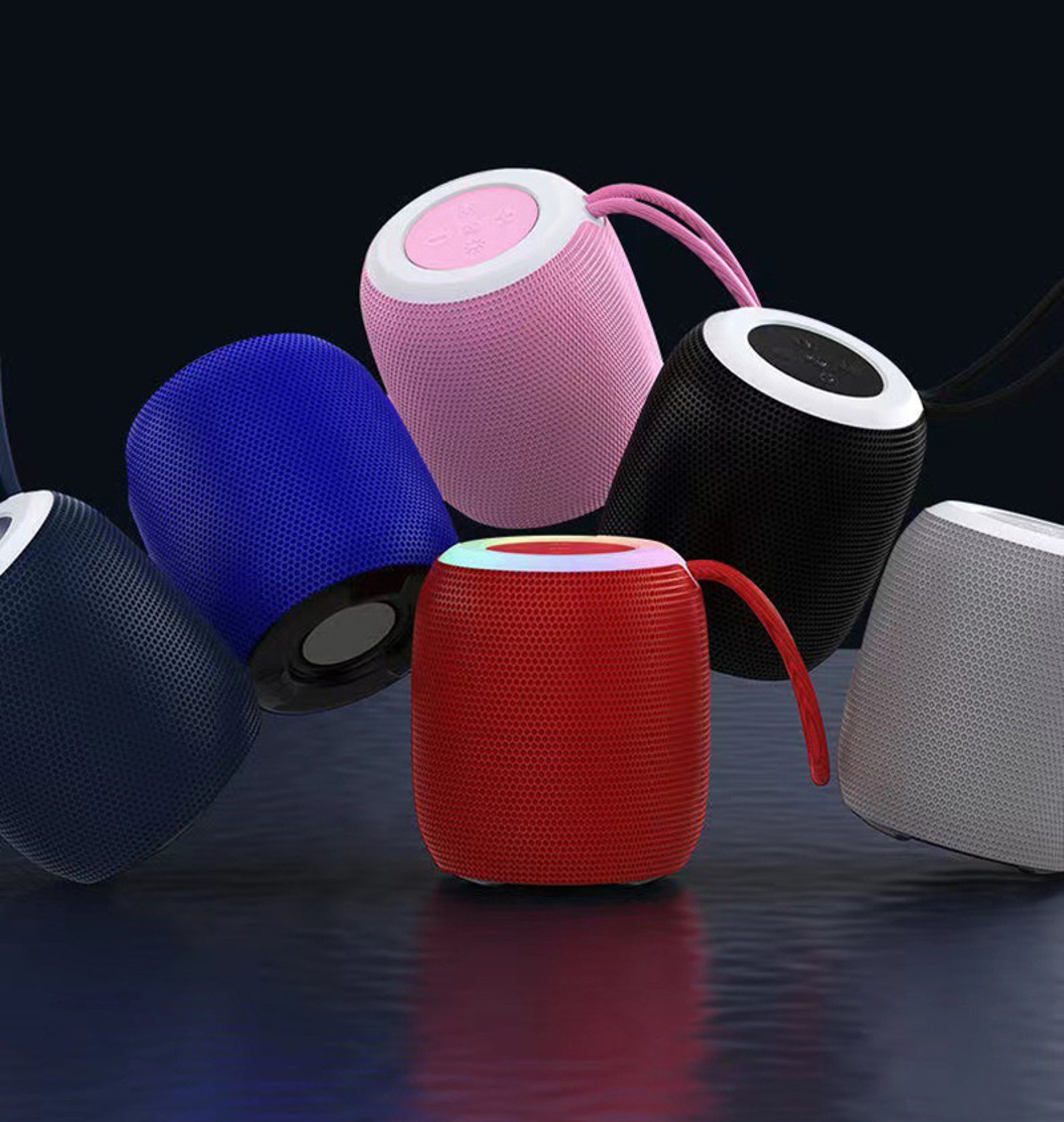 Mini Waterproof Bluetooth Speaker With LED Lights And Portable Lanyard 6